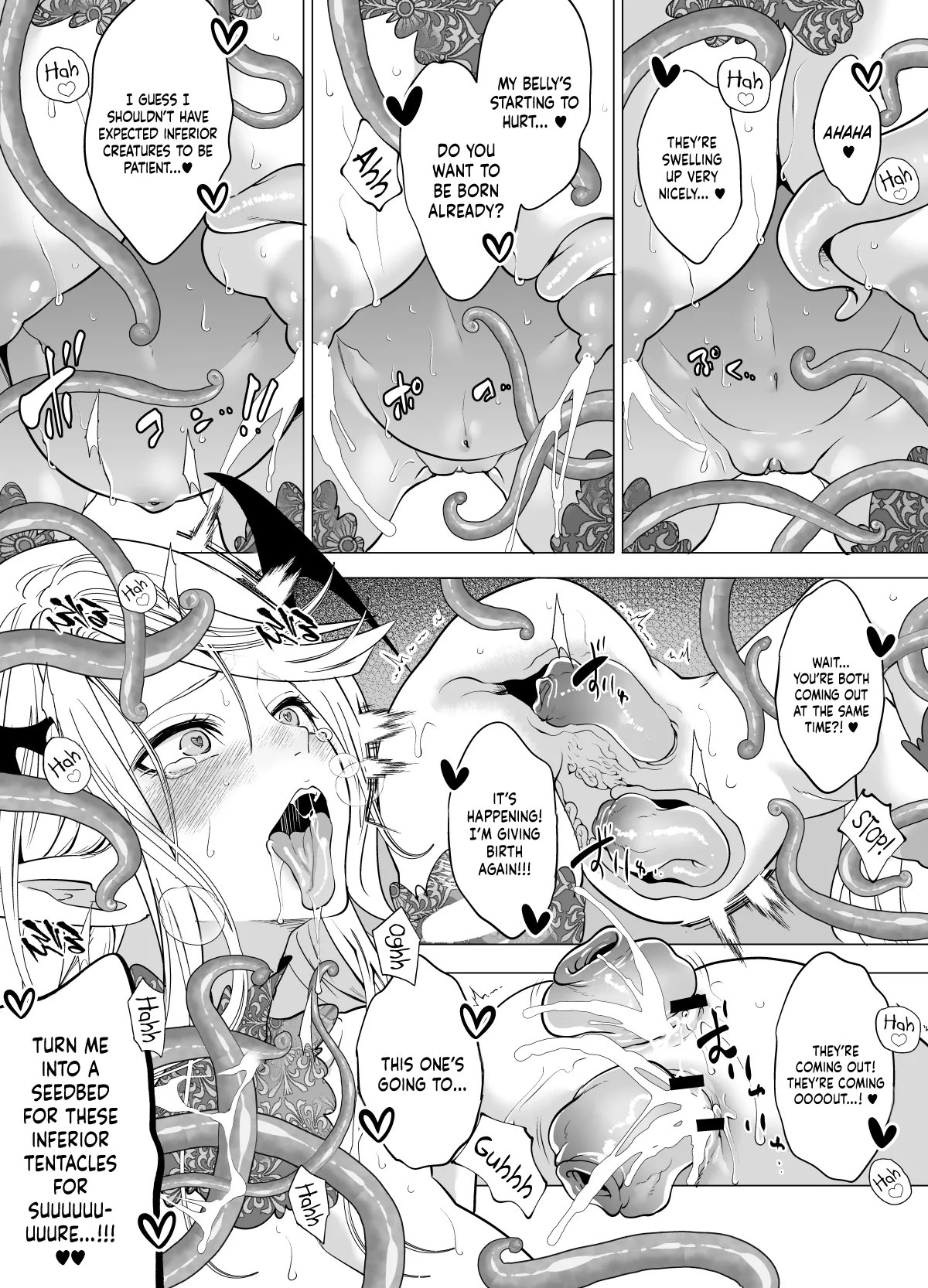 [Miyahara Ayumu]Shokushu Kan Haramase de Takabisha Succubus o Wakaraseru! | Haughty Succubus Gets Put In Her Place By Being Knocked Up With Tentacles![English] [Kinsei Translations] Page 38