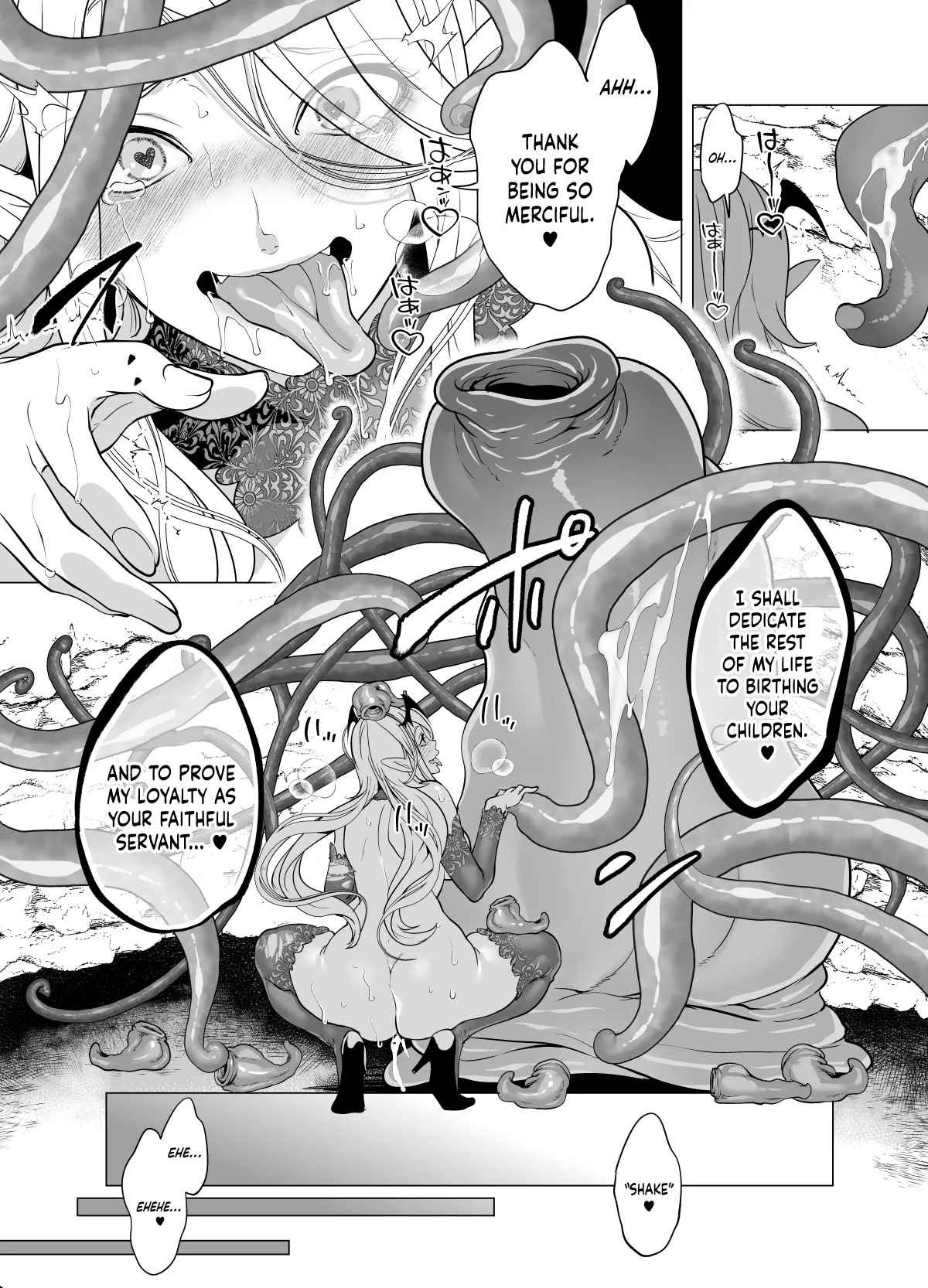[Miyahara Ayumu]Shokushu Kan Haramase de Takabisha Succubus o Wakaraseru! | Haughty Succubus Gets Put In Her Place By Being Knocked Up With Tentacles![English] [Kinsei Translations] Page 49