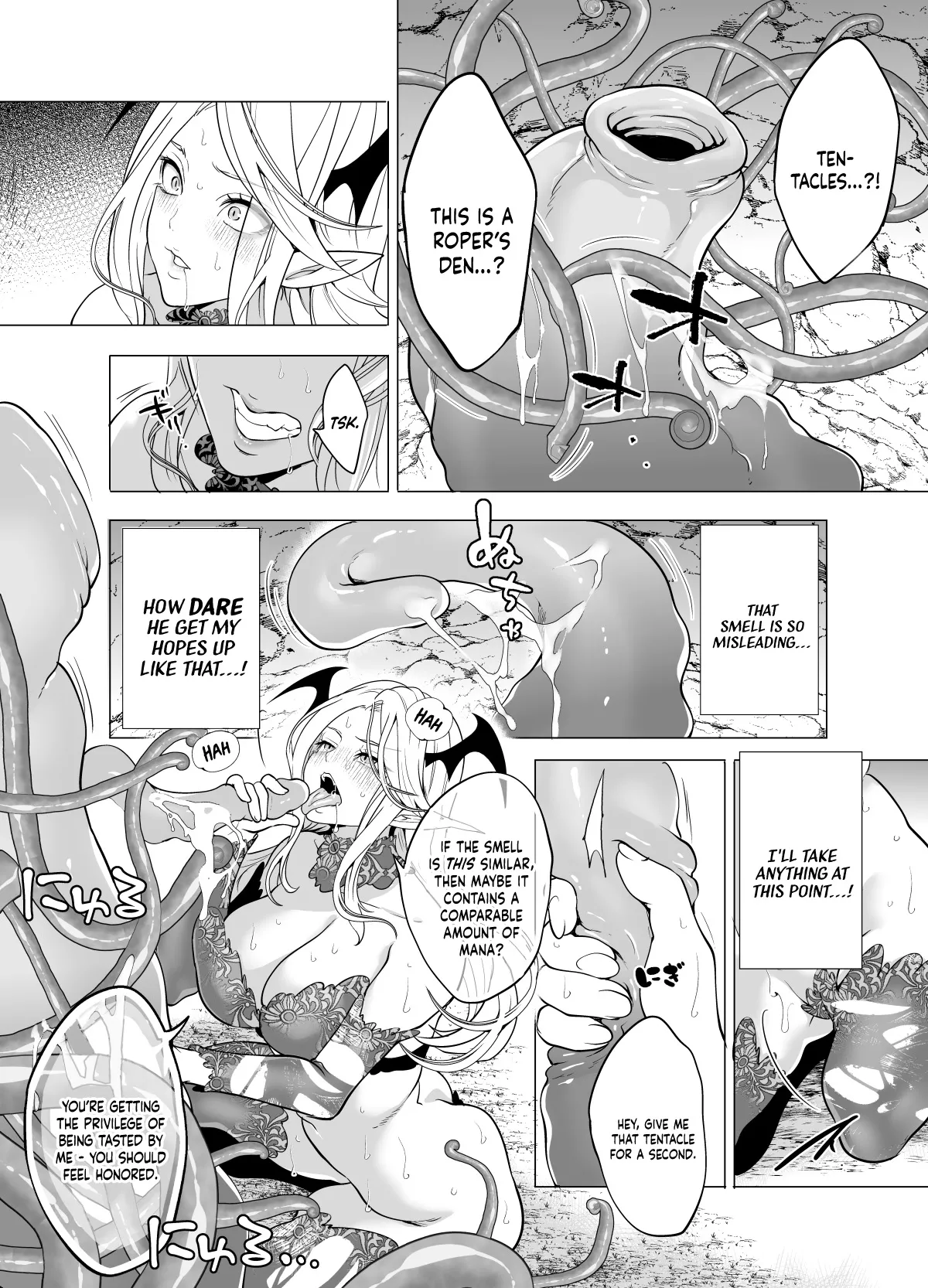 [Miyahara Ayumu]Shokushu Kan Haramase de Takabisha Succubus o Wakaraseru! | Haughty Succubus Gets Put In Her Place By Being Knocked Up With Tentacles![English] [Kinsei Translations] Page 8