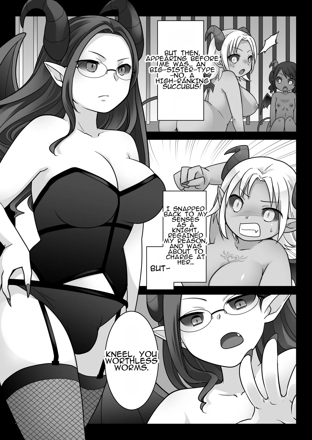[Zakuro Saihouten (Kuratsuka Riko)]Elite Kishi no Daraku TS ~Otoko ni Modoretanoni Futatabi TS Succubus Ochi shichau Kishi-sama~ | The Fallen Elite Knight: TS ~The Knight Who Returned to Being a Man, Only to Fall Again as a TS Succubus~[English] Page 11