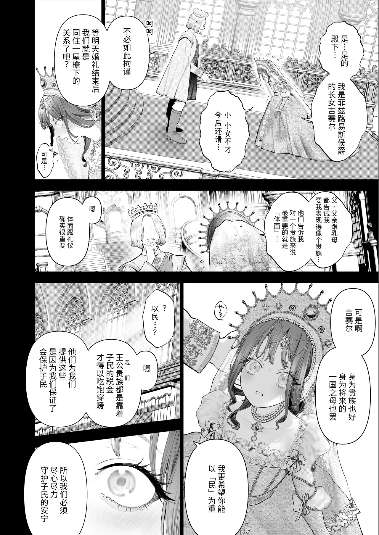 [Kyouniku Kyoushoku (Jagi Iwa)]Houtou Kizoku wa Moto Outaishihi to no Haramasekon de Isogashii - The Rake and The Once Crowned Princess[Chinese] [惑星]  [无修正] [Digital] Page 83