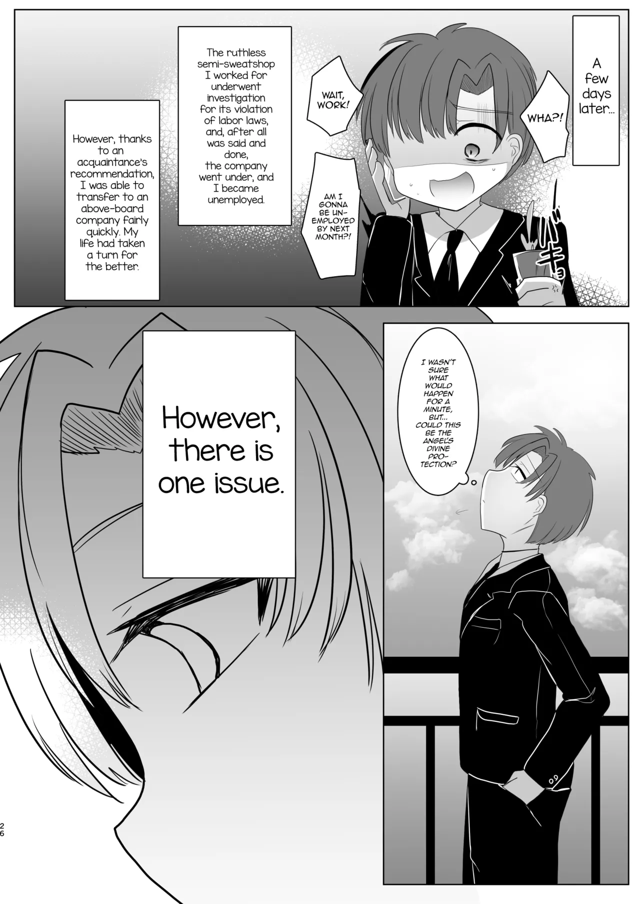 [Kanmi Cat (Miyase Nukko]Futanari Tenshi no Seiya Shugo ~Maigo no Tenshi ni Erabareta Anata wa, Amaku Aragaenai Seinaru Kago o Ukeru~[English] [mysterymeat3] Page 24