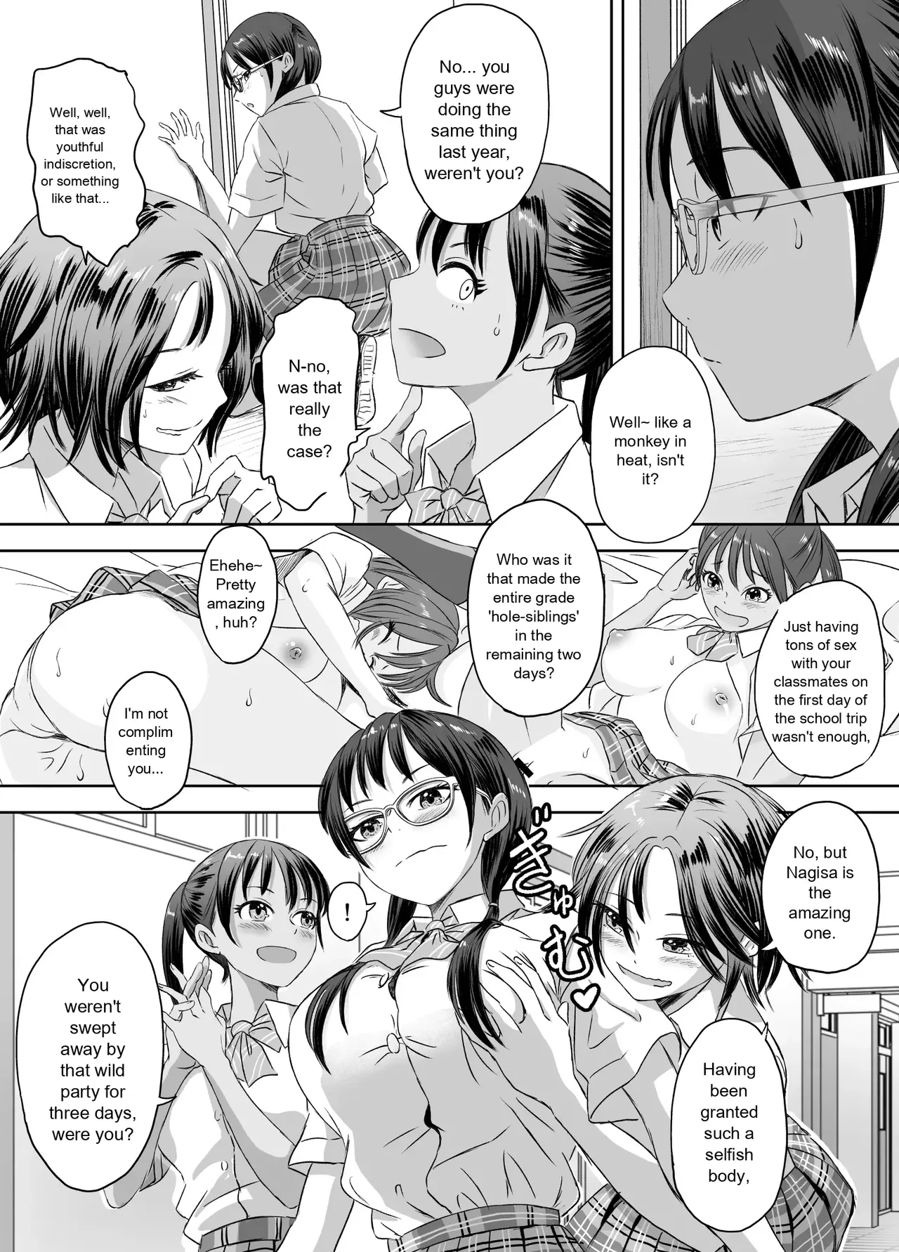 [Meganeko]Joshi Kousei ni Natta Mama Tanoshimu Gakuen Seikatsu | Enjoying School Life While Remaining a High School Girl[English] Page 7