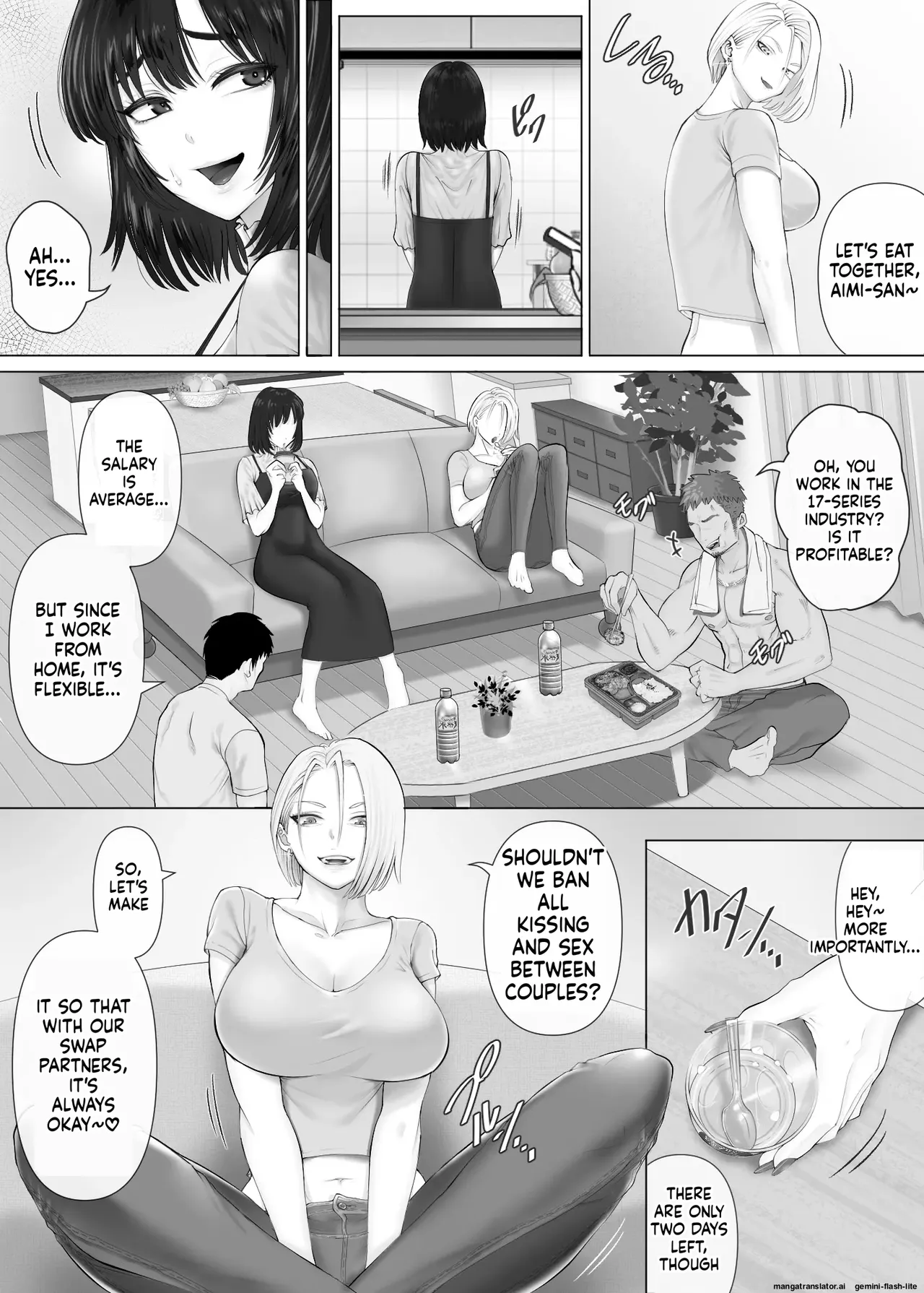 [Mitsumitsu Niku (Hikitogu)]LeveChi na Swapping 3 ~Honrosareru Fuufu Hen~ Page 21