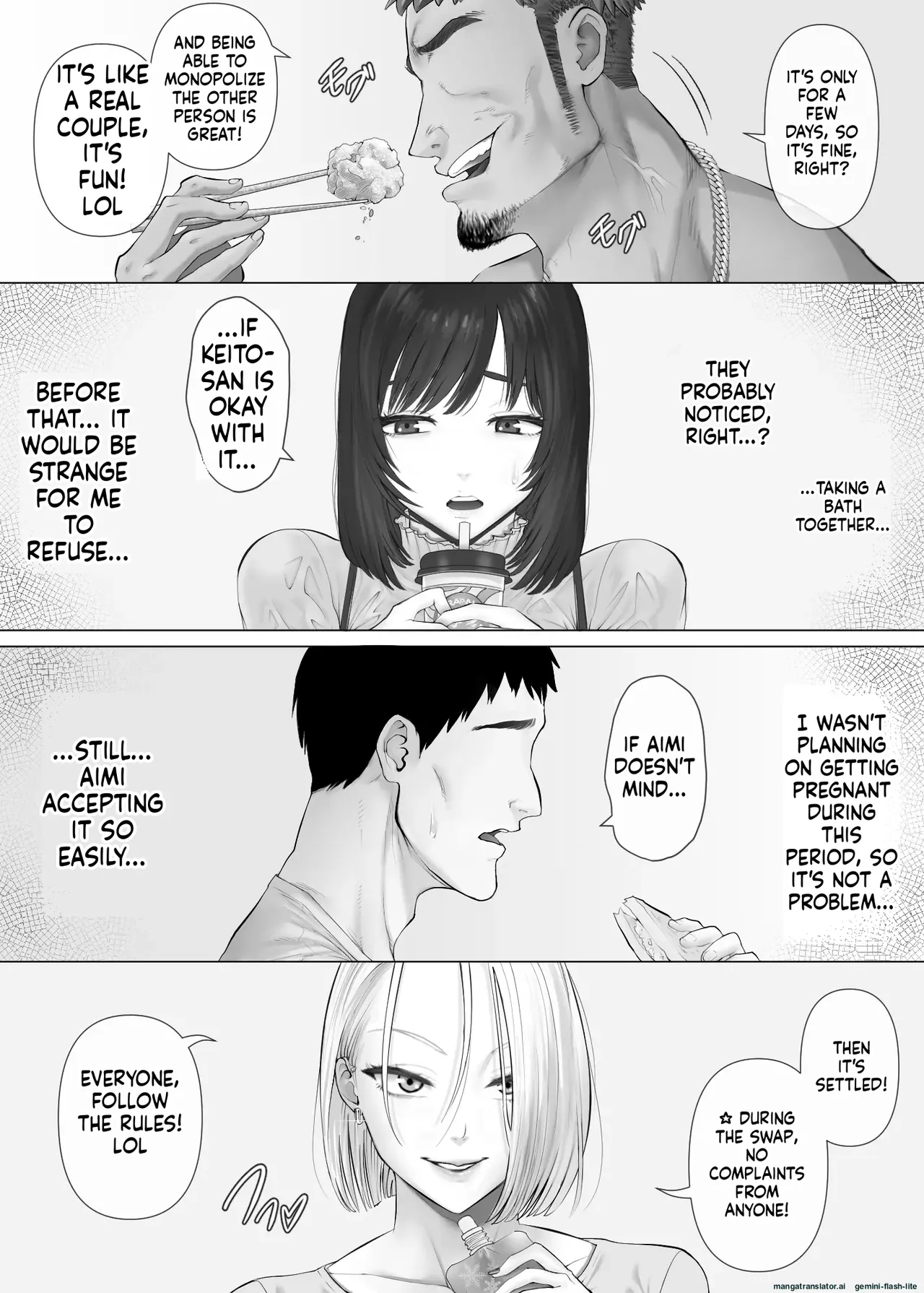 [Mitsumitsu Niku (Hikitogu)]LeveChi na Swapping 3 ~Honrosareru Fuufu Hen~ Page 22