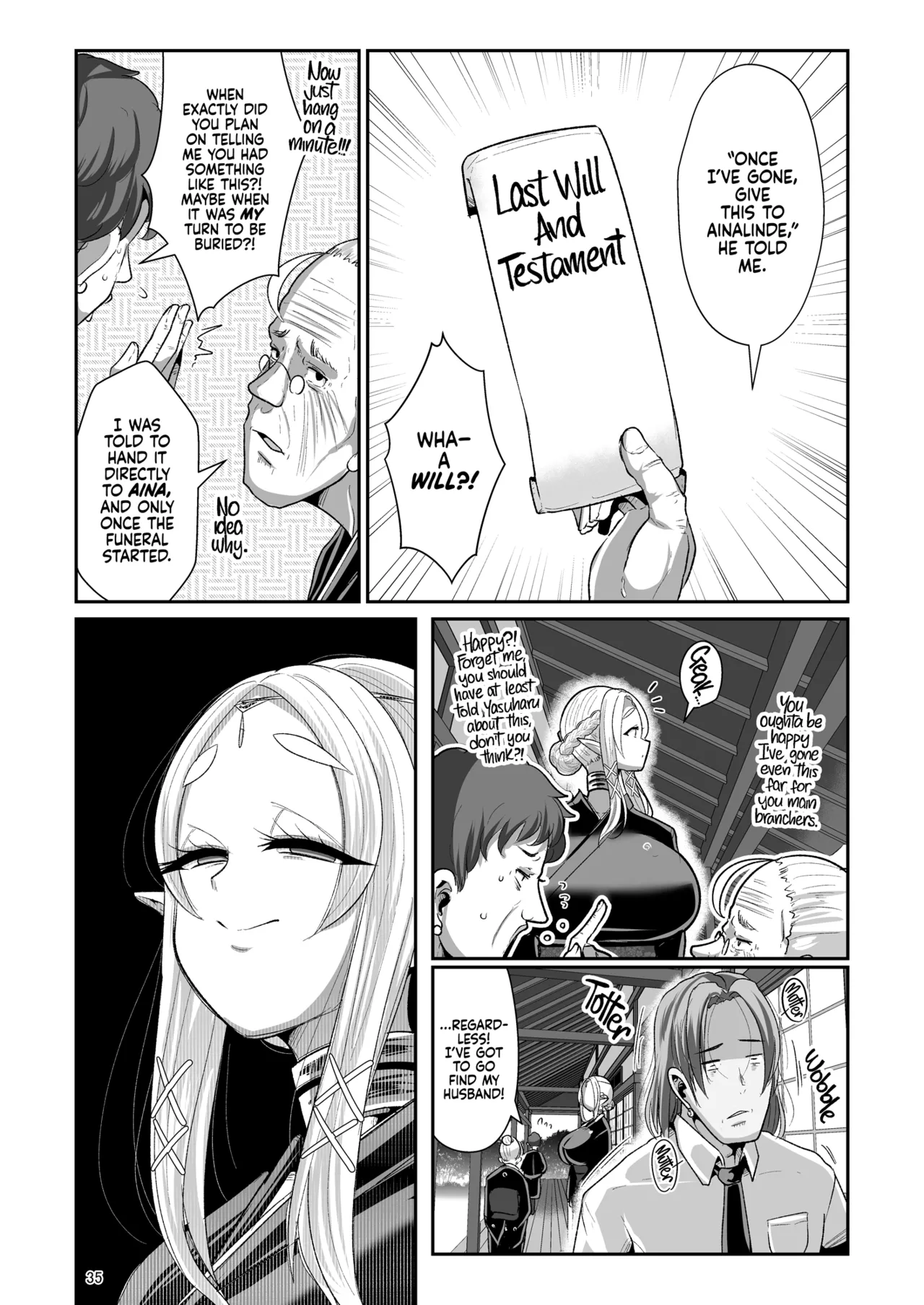 [Shinshunshantonshou (Bukatsu)]H Seidorei Elf no Souzoku Mondai ni Tsuite ~ Sougi-hen | Machinations of an Elven Concubine Part Two: Funeral[English] {2d-market.com} [Decensored] [Digital] Page 37