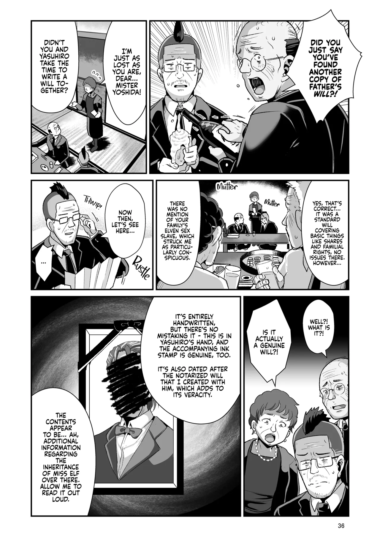 [Shinshunshantonshou (Bukatsu)]H Seidorei Elf no Souzoku Mondai ni Tsuite ~ Sougi-hen | Machinations of an Elven Concubine Part Two: Funeral[English] {2d-market.com} [Decensored] [Digital] Page 38