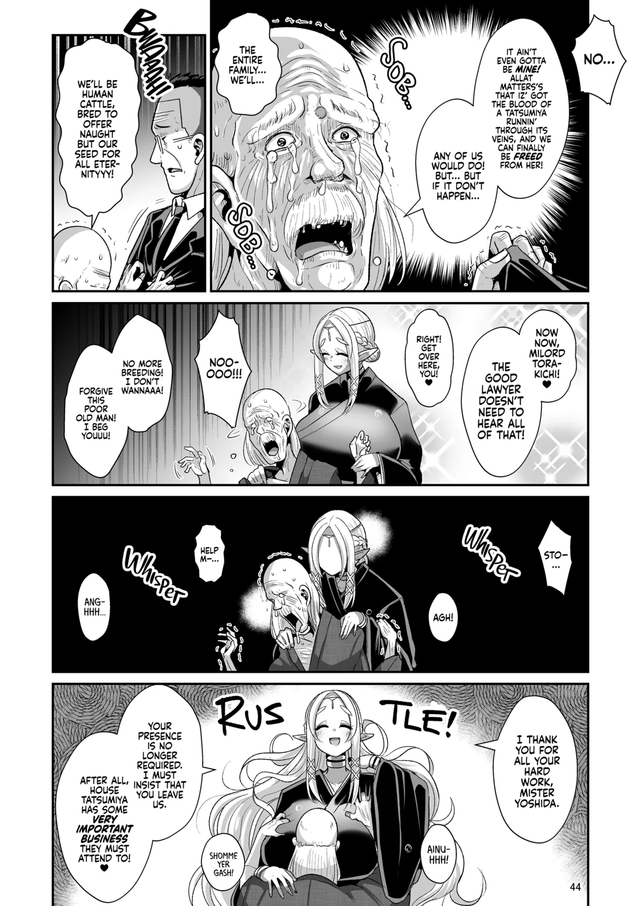 [Shinshunshantonshou (Bukatsu)]H Seidorei Elf no Souzoku Mondai ni Tsuite ~ Sougi-hen | Machinations of an Elven Concubine Part Two: Funeral[English] {2d-market.com} [Decensored] [Digital] Page 46