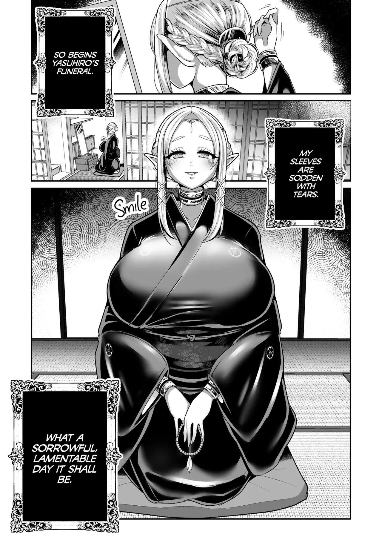 [Shinshunshantonshou (Bukatsu)]H Seidorei Elf no Souzoku Mondai ni Tsuite ~ Sougi-hen | Machinations of an Elven Concubine Part Two: Funeral[English] {2d-market.com} [Decensored] [Digital] Page 7