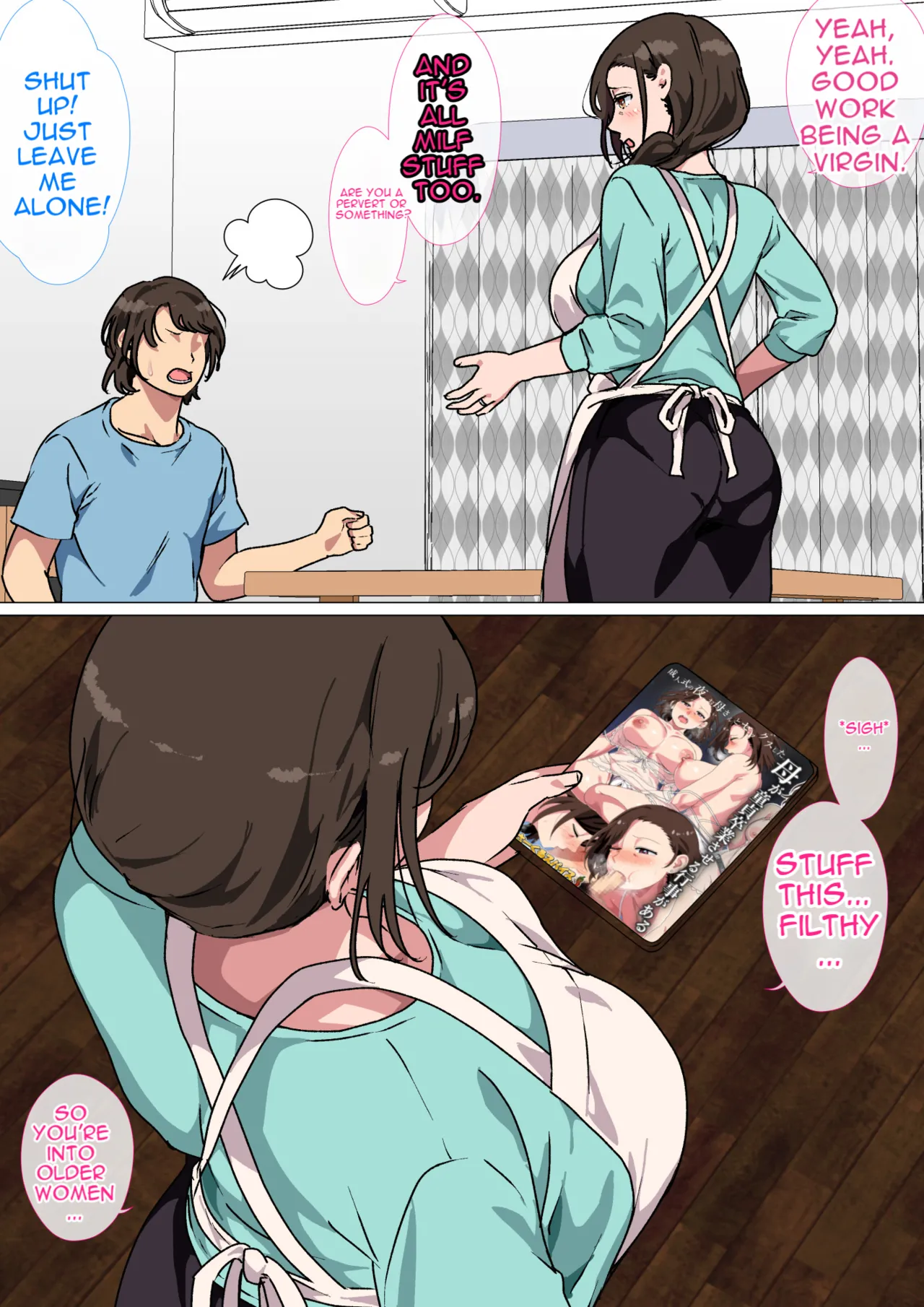 [Circle Spice]Haha ga Ecchi na Chouhatsu Shite Kita node Gaman Dekizu ni Hangeki Shimashita. | My mom started seducing me, so I couldn't hold back and fuck her.[English] [MTL] Page 5