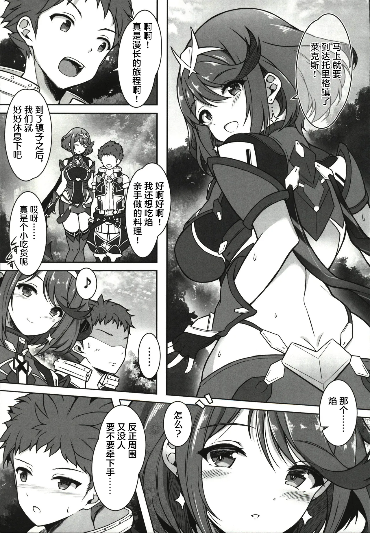 (C107) [TCA Cycle (Gairou)]Homura to Ichinichijuu H Shimakuru Hon(Xenoblade Chronicles 2) [Chinese] [禁漫漢化組] Page 3