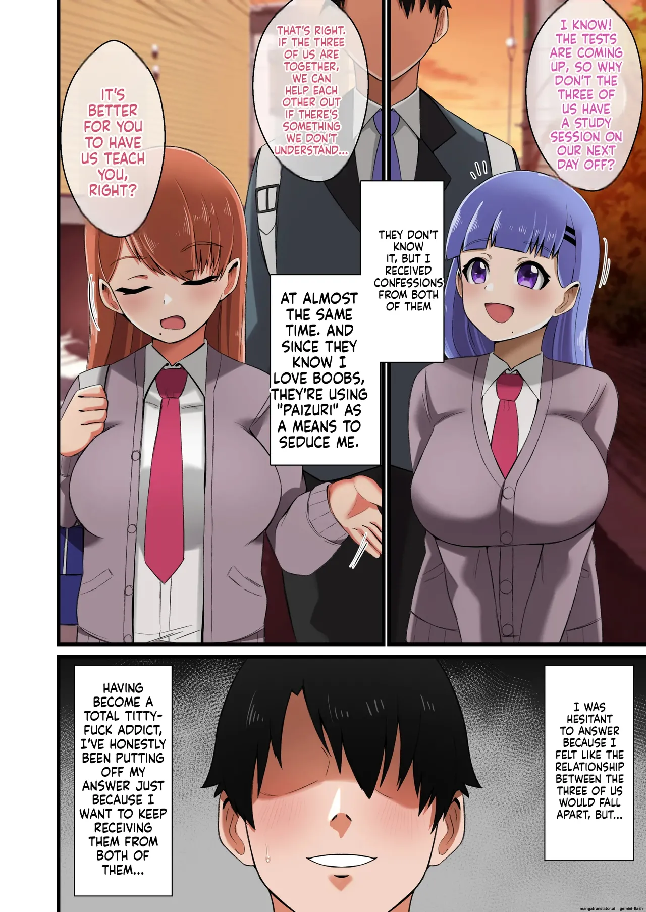 Futago Shimai Kara Kokuhaku Saretakedo Kimerarenaikara Paizuri de Erabu Koto ni Shita Hanashi Page 10