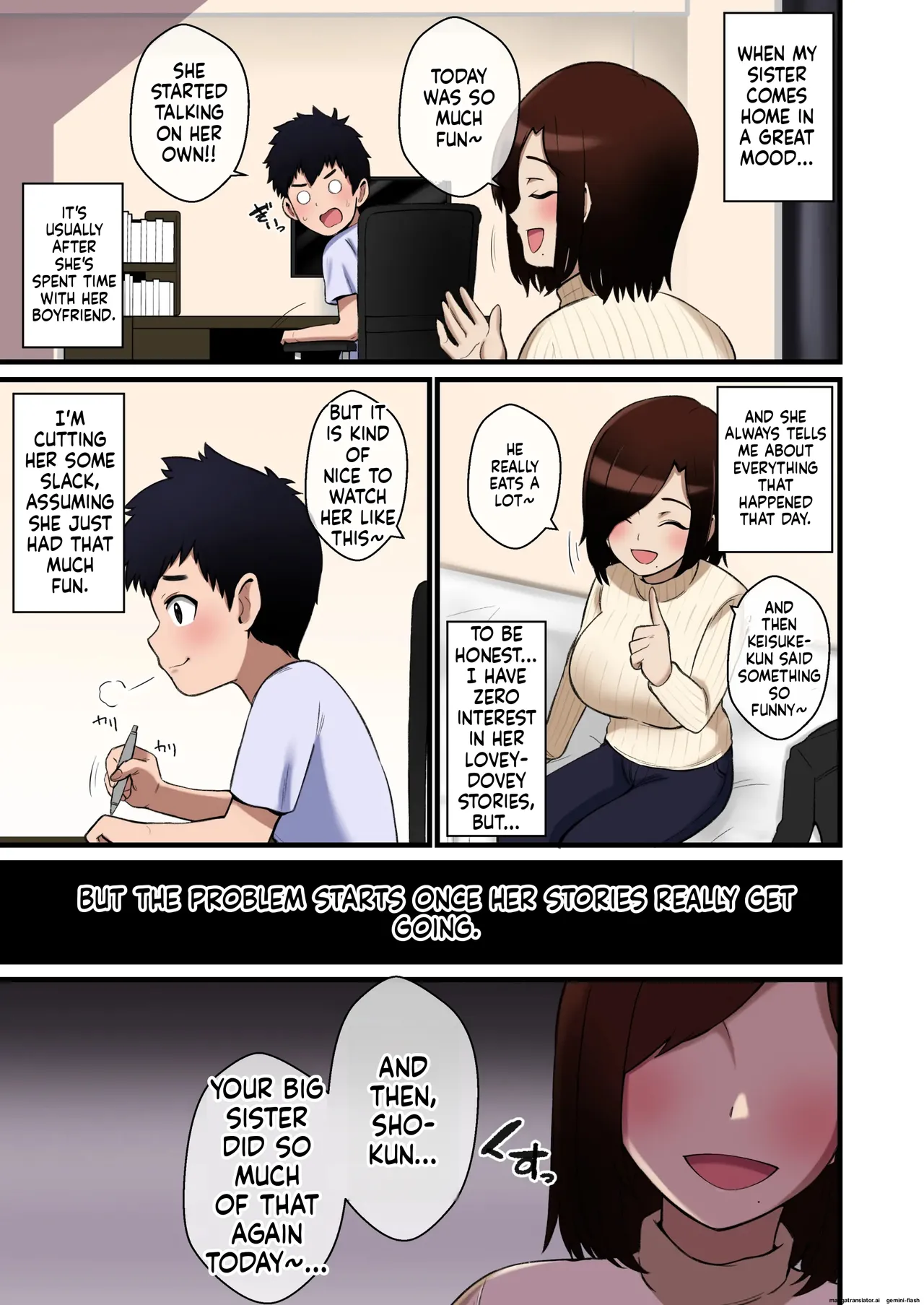 Paizuri Hokoku o Shitekuru Ane Page 4