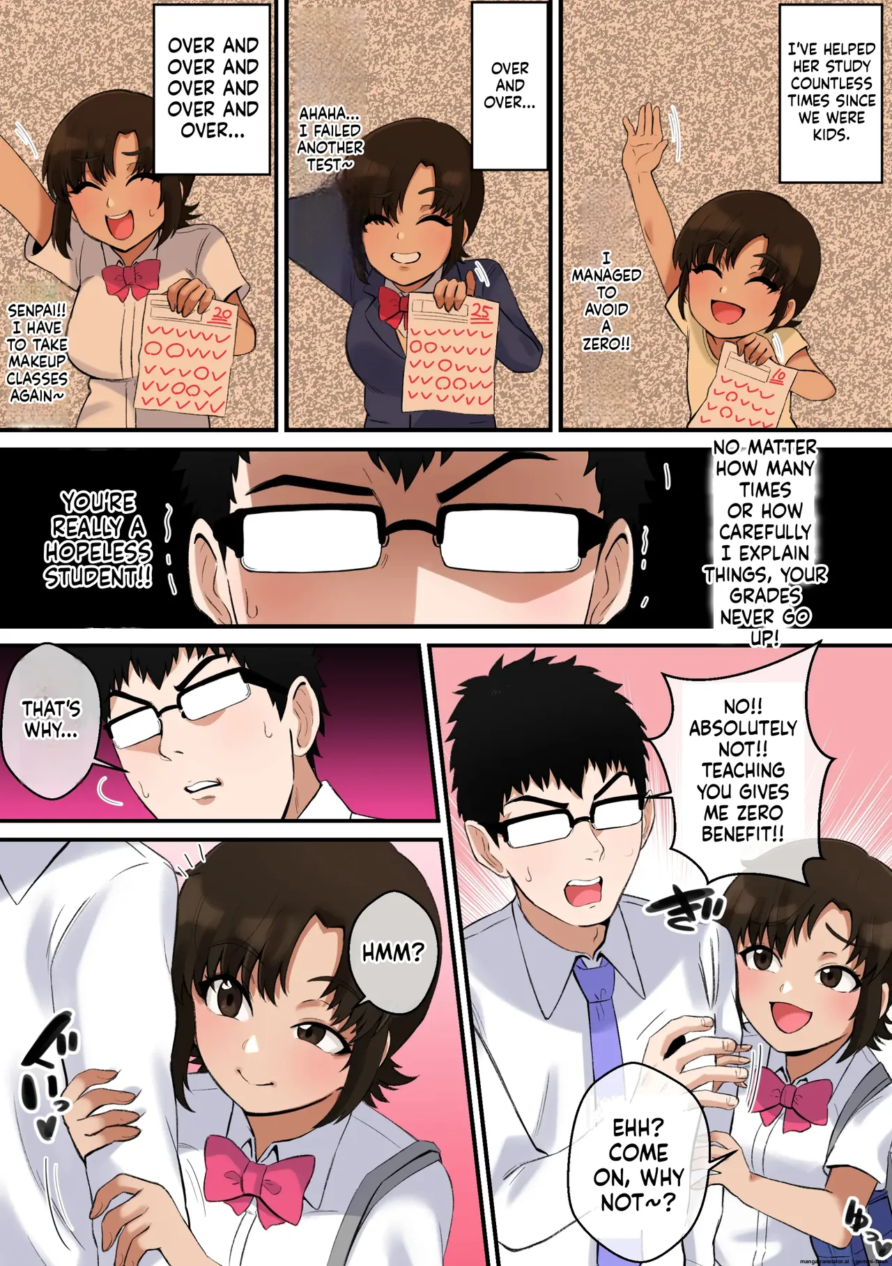 Namaiki Aho Kouhai no Paizuri no Mae de wa Baka ni Naru Boku Page 4
