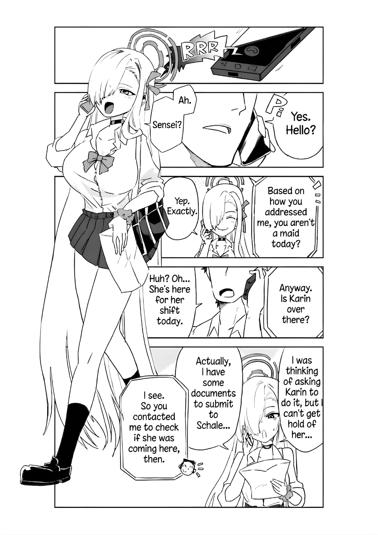 [Kyou Utamaro]Karin Assisting Sensei and Asuna Delivering a Forgotten Item(Blue Archive) Page 1