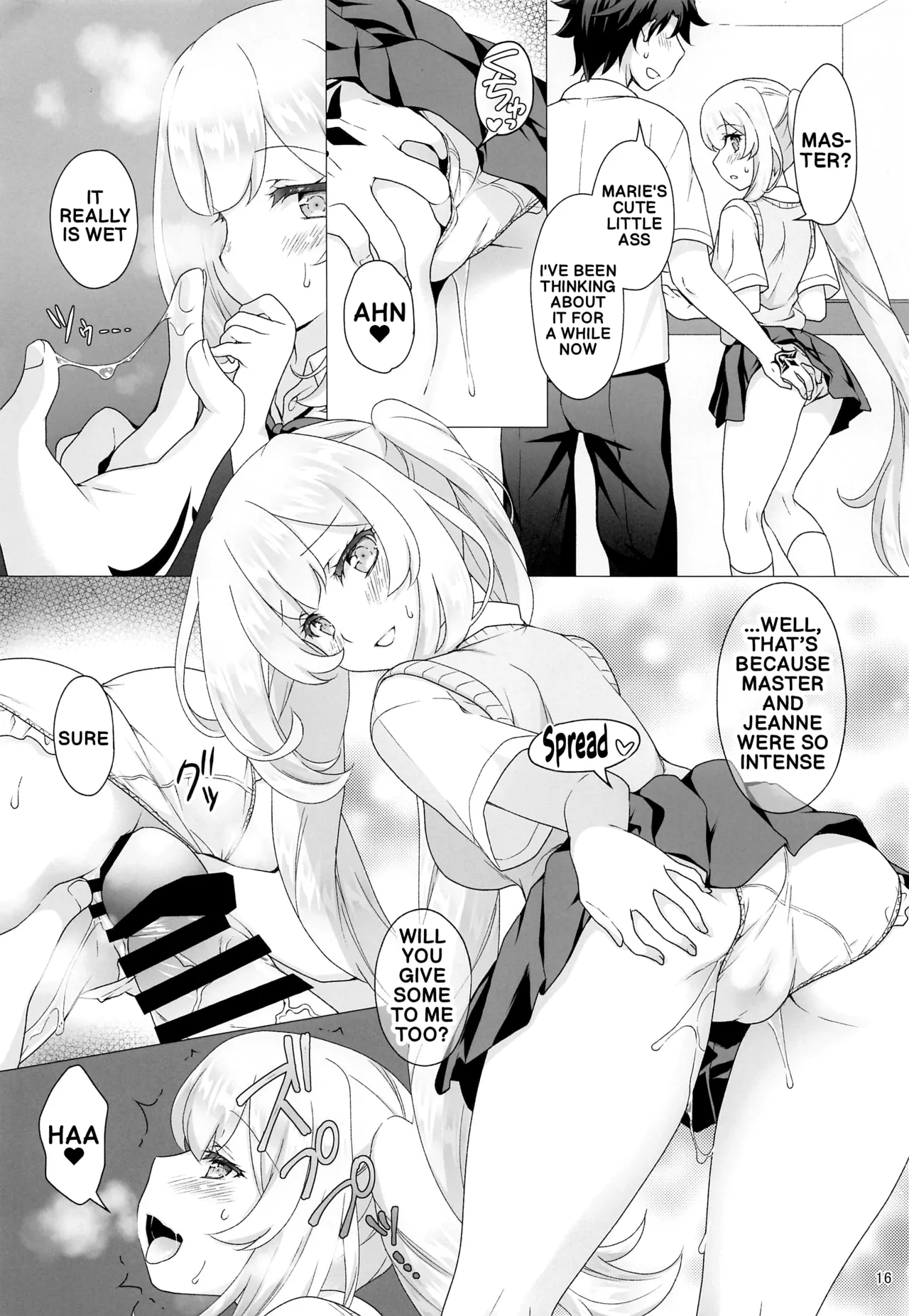 [Marimo-ya (Mori Marimo)]CHALDEA GIRLS COLLECTION Jeanne & Marie Seifuku H Shimakuru Hon | CHALDEA GIRLS COLLECTION Jeanne & Marie High School Uniform Sex-filled Book(Fate/Grand Order) [English] Page 15