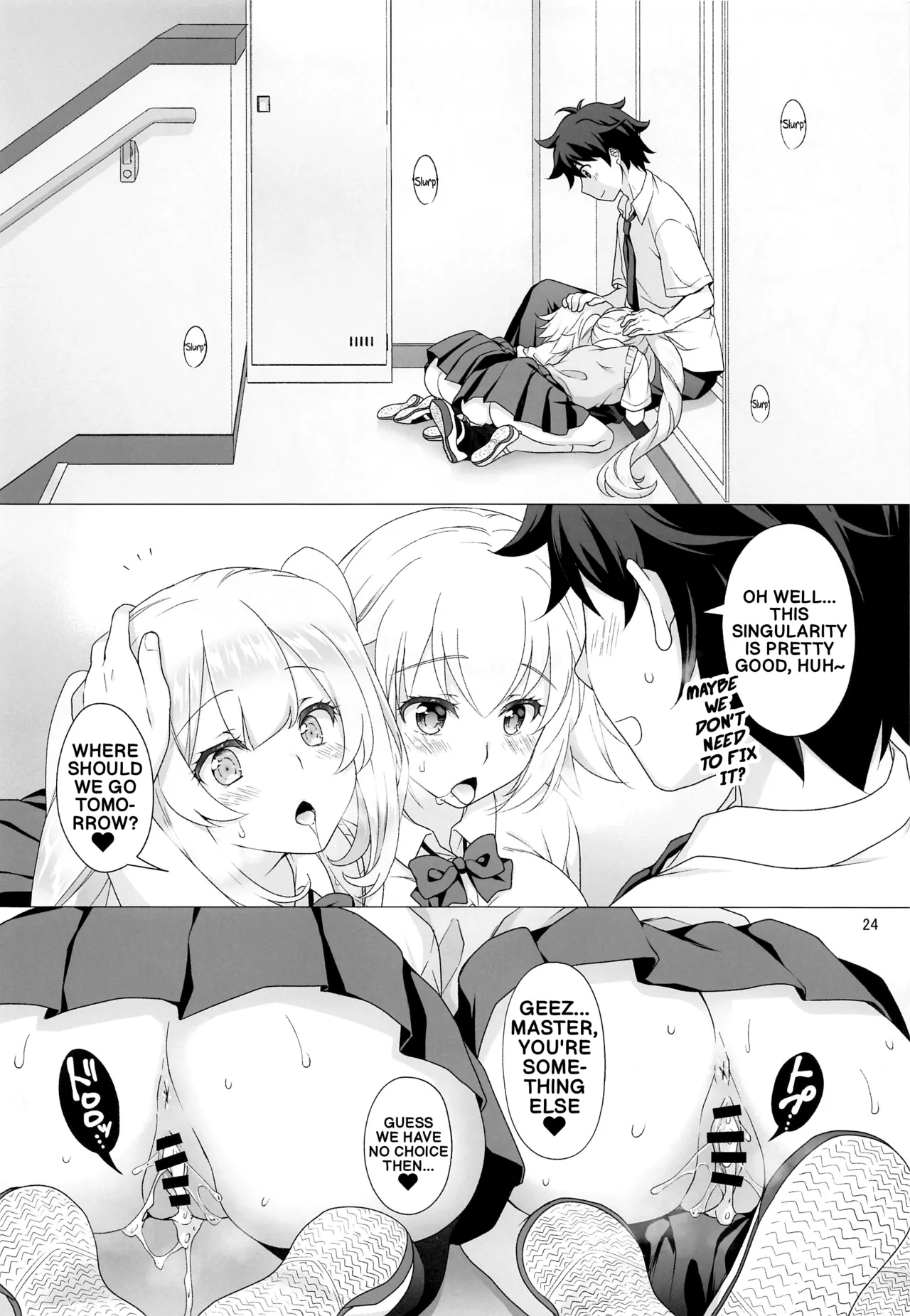 [Marimo-ya (Mori Marimo)]CHALDEA GIRLS COLLECTION Jeanne & Marie Seifuku H Shimakuru Hon | CHALDEA GIRLS COLLECTION Jeanne & Marie High School Uniform Sex-filled Book(Fate/Grand Order) [English] Page 23