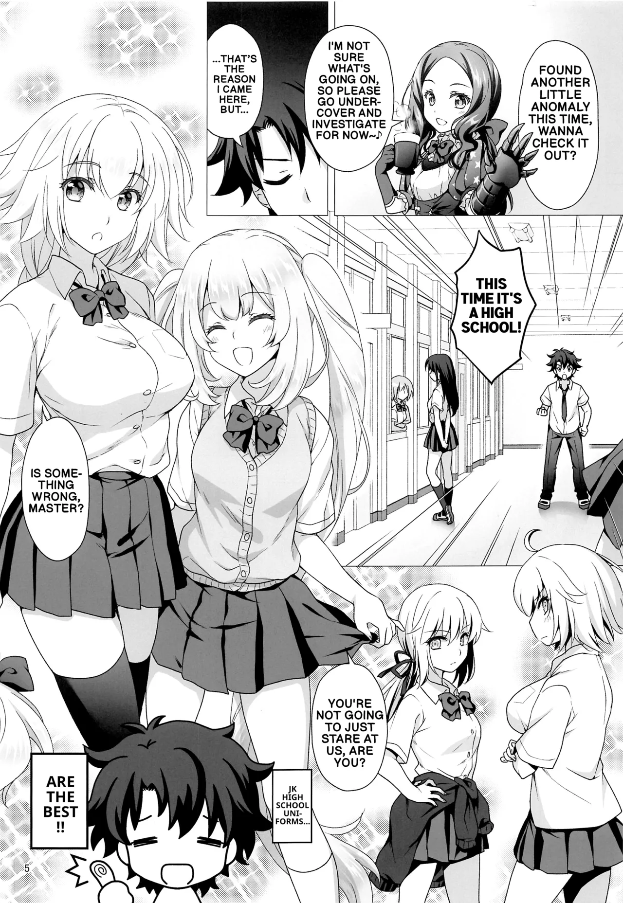 [Marimo-ya (Mori Marimo)]CHALDEA GIRLS COLLECTION Jeanne & Marie Seifuku H Shimakuru Hon | CHALDEA GIRLS COLLECTION Jeanne & Marie High School Uniform Sex-filled Book(Fate/Grand Order) [English] Page 4