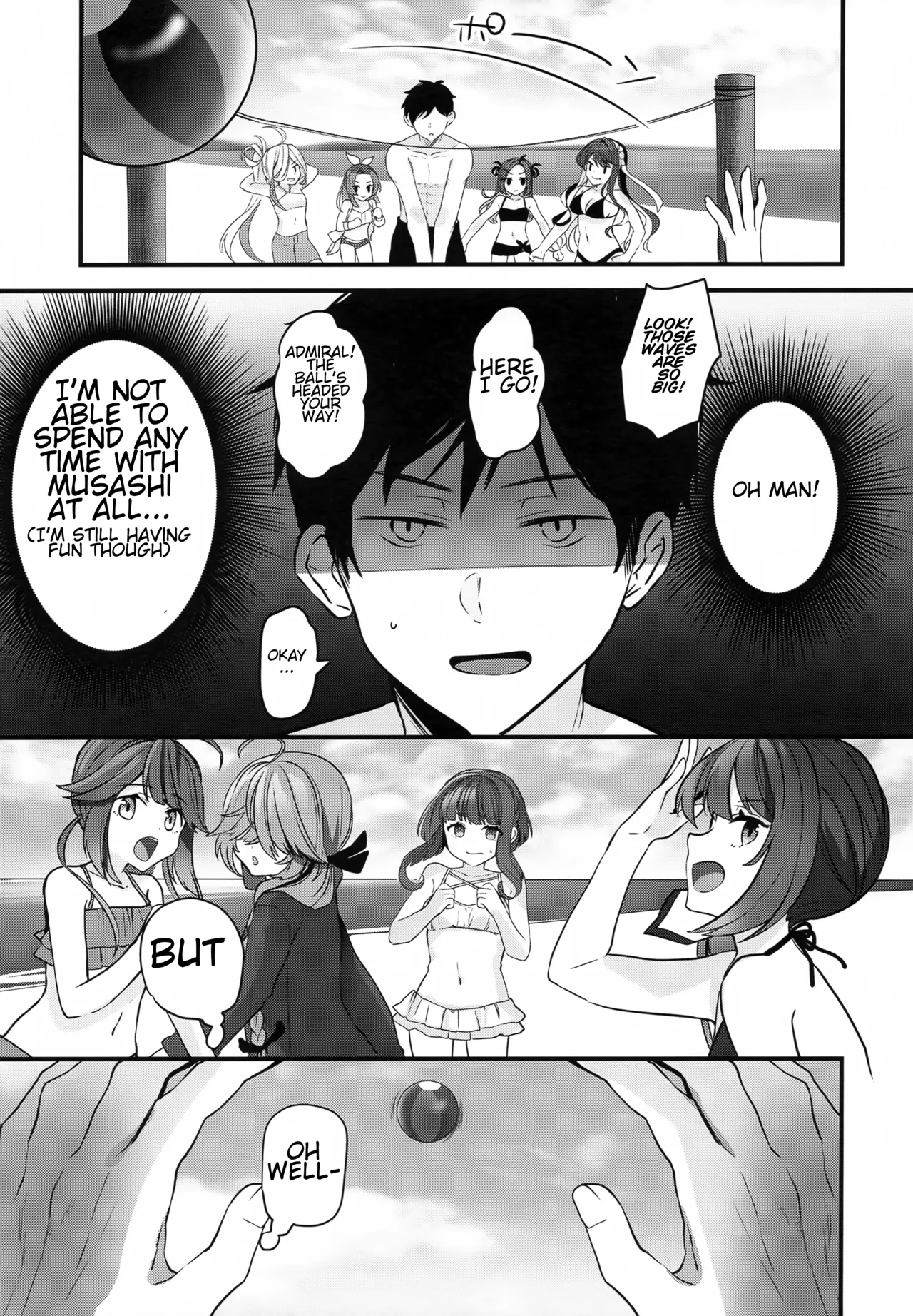 (C99) [Marosaan (Yunamaro)]Musashi-san no Yoru Jijou Yoi no Umi to Himegoto Hen | Musashi-san's Night Time Proclivities: The Secret of The Twilight Sea(Kantai Collection -KanColle-) [English] [CT Scans] Page 10