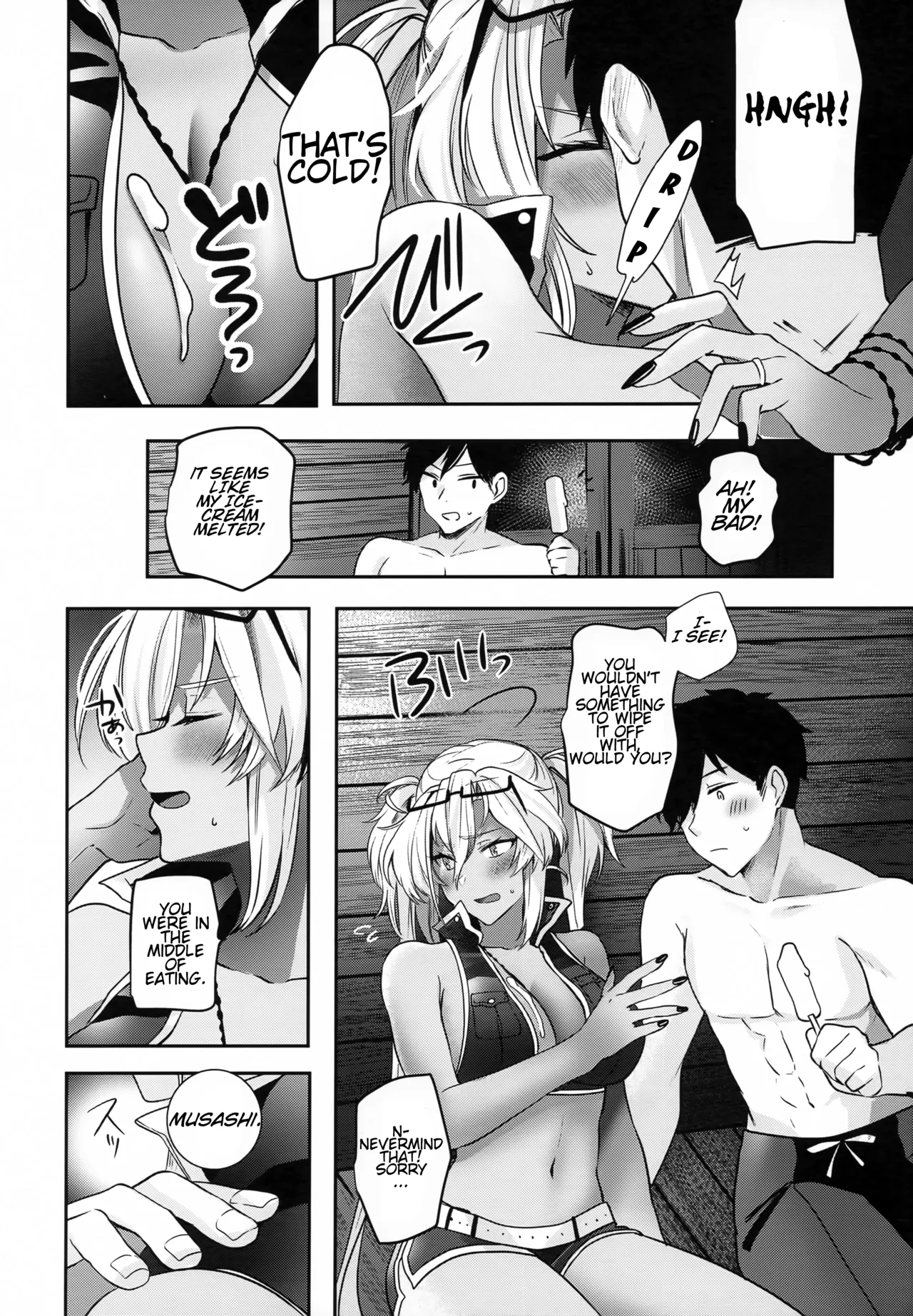 (C99) [Marosaan (Yunamaro)]Musashi-san no Yoru Jijou Yoi no Umi to Himegoto Hen | Musashi-san's Night Time Proclivities: The Secret of The Twilight Sea(Kantai Collection -KanColle-) [English] [CT Scans] Page 21