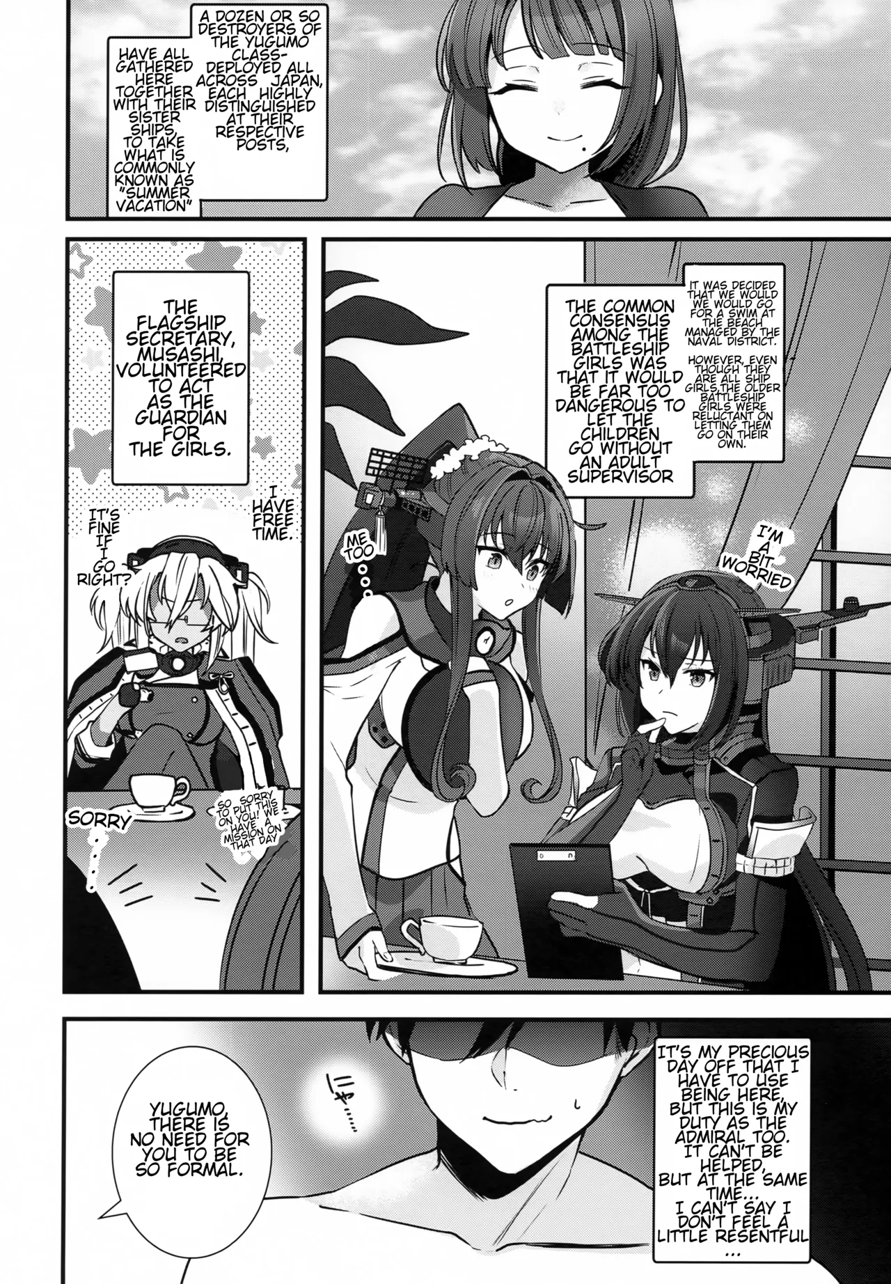 (C99) [Marosaan (Yunamaro)]Musashi-san no Yoru Jijou Yoi no Umi to Himegoto Hen | Musashi-san's Night Time Proclivities: The Secret of The Twilight Sea(Kantai Collection -KanColle-) [English] [CT Scans] Page 7