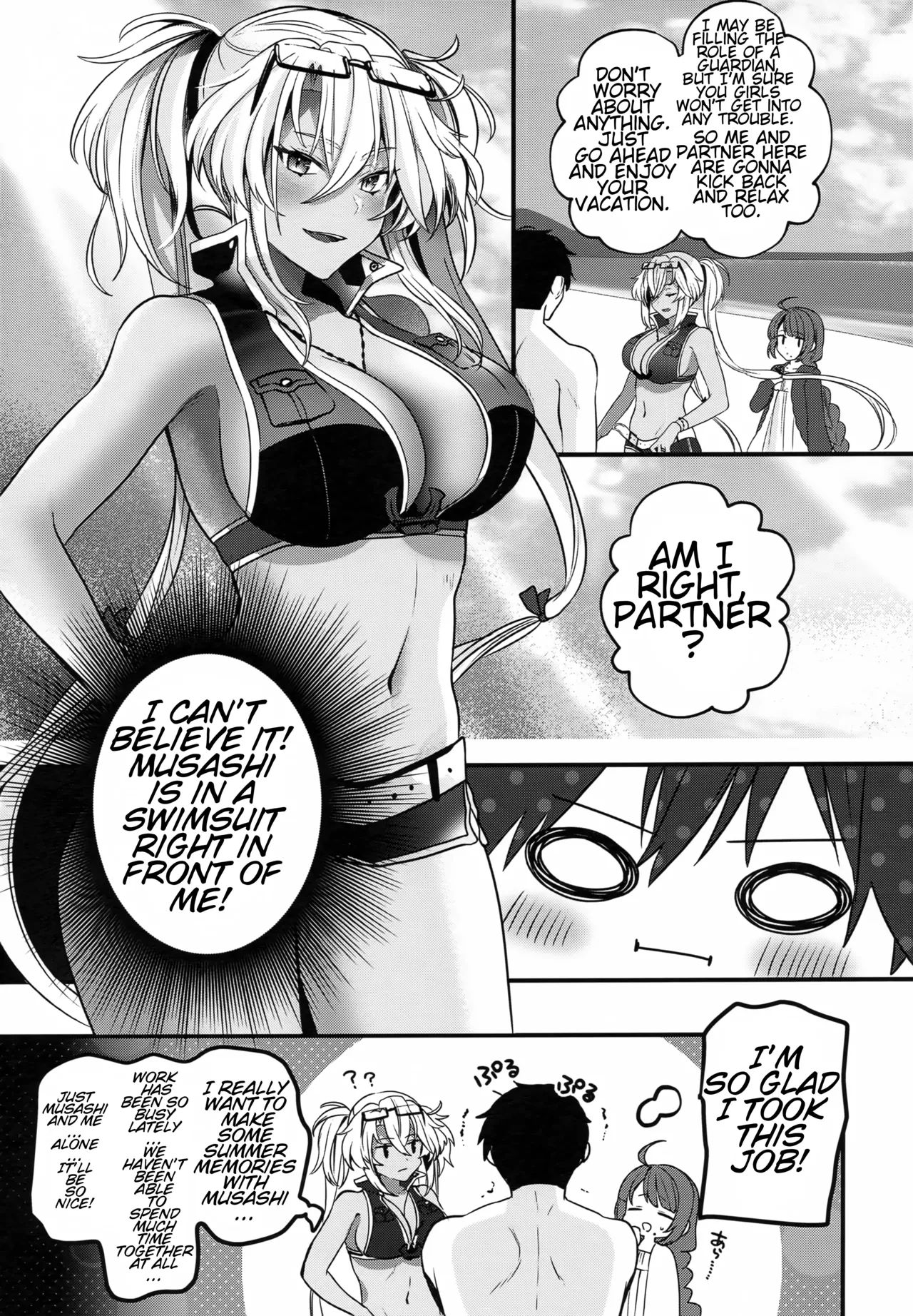 (C99) [Marosaan (Yunamaro)]Musashi-san no Yoru Jijou Yoi no Umi to Himegoto Hen | Musashi-san's Night Time Proclivities: The Secret of The Twilight Sea(Kantai Collection -KanColle-) [English] [CT Scans] Page 8