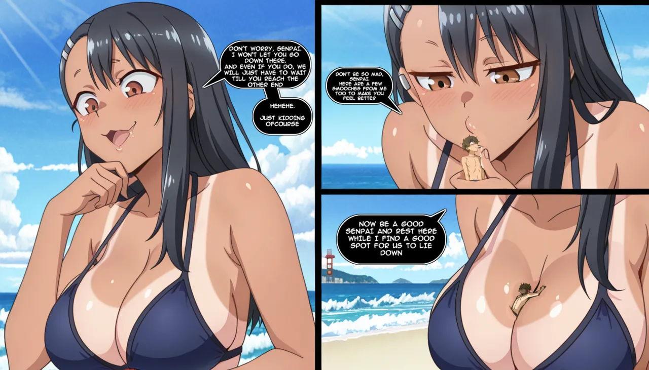 [GTSDimensionJumper]Giantess Comic - Beach Date with Nagatoro Goes Wrong[AI GENERATED] Page 10