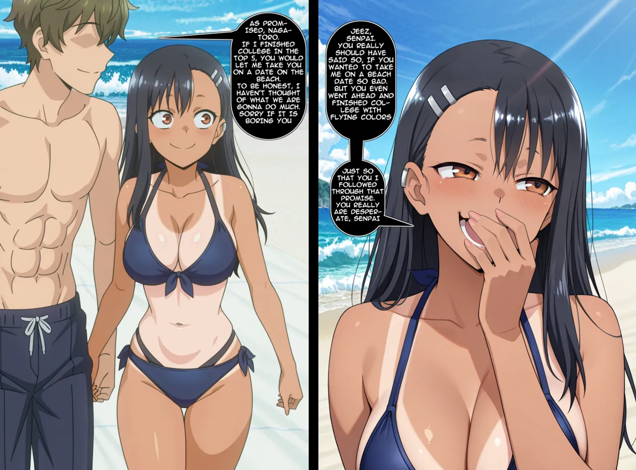 [GTSDimensionJumper]Giantess Comic - Beach Date with Nagatoro Goes Wrong[AI GENERATED] Page 2