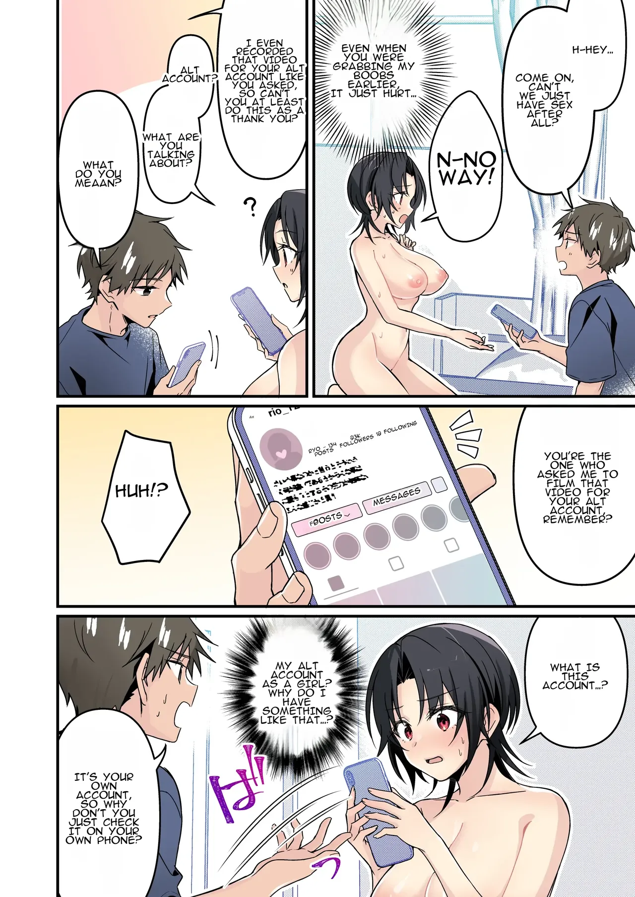 [TSF no F (NOMU)]Jinsei Kaihen Appli de Barairo no Hibi? ~Jibun o Ukkari Dosukebe Bishoujo ni~ | Rosy Days with a Life-Altering App? ~Accidentally Turning Myself (♂) into a Super Lewd Beauty (♀)~ Page 24