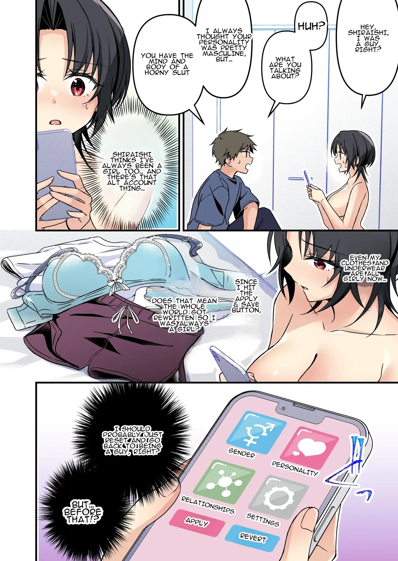 [TSF no F (NOMU)]Jinsei Kaihen Appli de Barairo no Hibi? ~Jibun o Ukkari Dosukebe Bishoujo ni~ | Rosy Days with a Life-Altering App? ~Accidentally Turning Myself (♂) into a Super Lewd Beauty (♀)~ Page 26