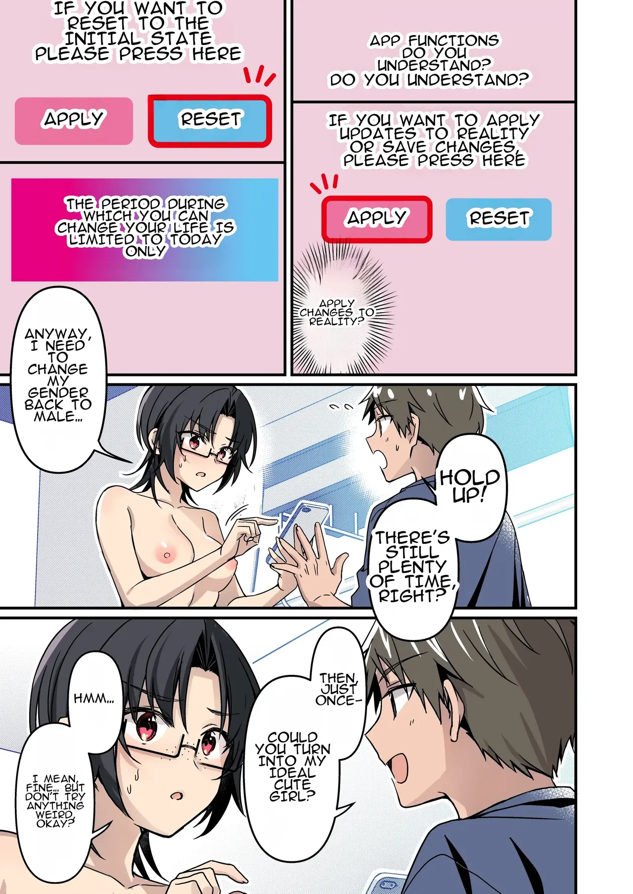 [TSF no F (NOMU)]Jinsei Kaihen Appli de Barairo no Hibi? ~Jibun o Ukkari Dosukebe Bishoujo ni~ | Rosy Days with a Life-Altering App? ~Accidentally Turning Myself (♂) into a Super Lewd Beauty (♀)~ Page 9