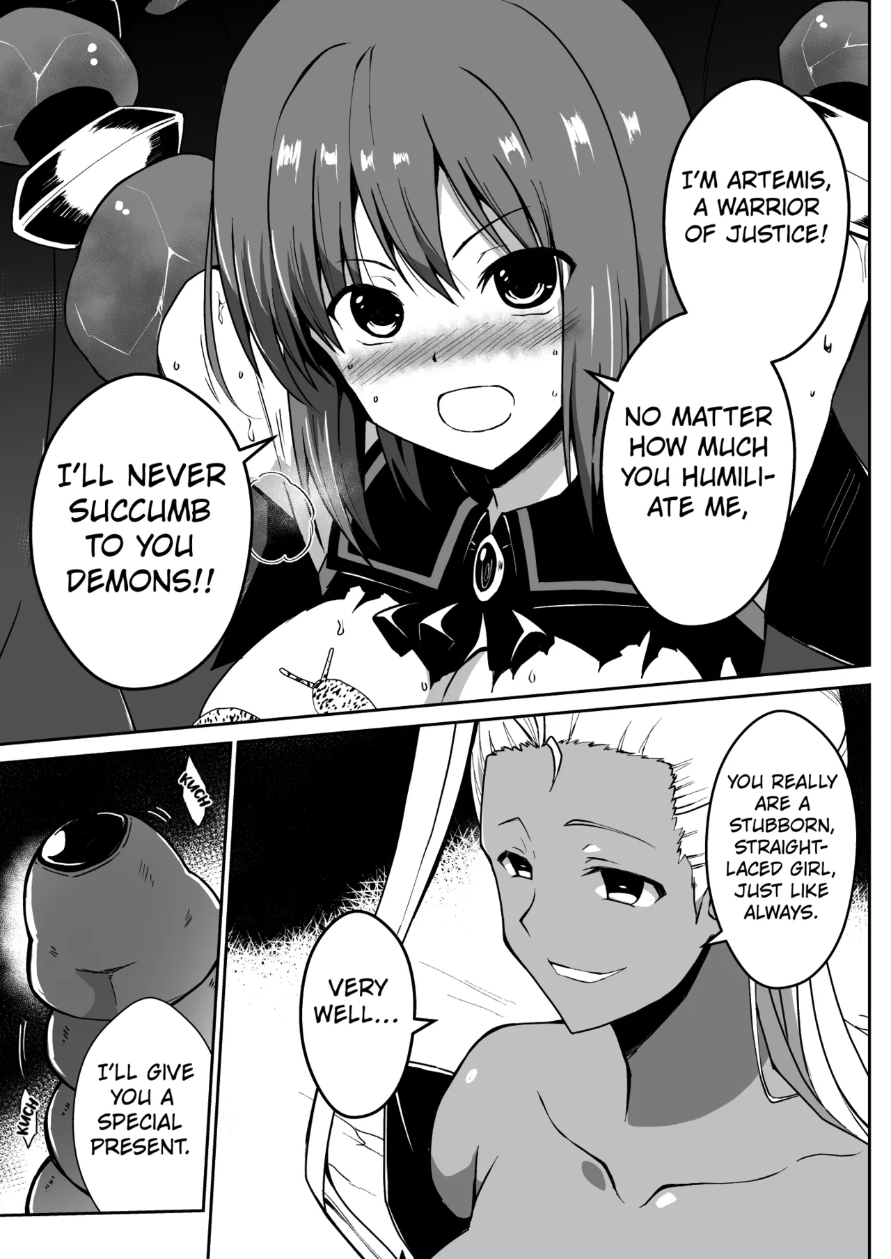 [Milk Dipper]Rankou Tenshi Artemis ~Nikutai Kaizou Sare Mushi to Shokushu de Akuochi Suru Made Ikasaremakutta Shoujo no Matsuro~ | BRILLIANT LIGHT ANGEL ARTEMIS THE FATE OF THE GIRL WHOSE BODY WAS TRANSFORMED, RELENTLESSLY DRIVEN TO ORGASM BY INSECTS AND TENTACLES, UNTIL SHE FINALLY SUCCUMBED TO DARKNESS.[English] [Kuraudo] Page 10