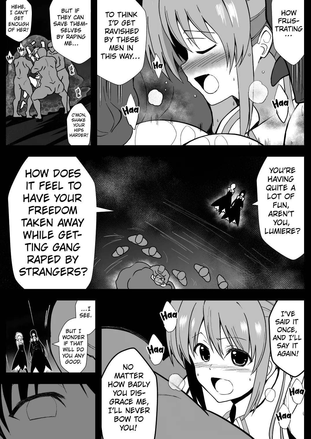[Milk Dipper]Rankou Tenshi Lumiere ~ Suraimu wo Harama sa re Otoko-tachi ni Rinkan[English] [Kuraudo] Page 46