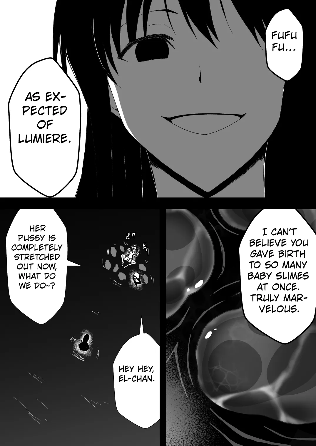 [Milk Dipper]Rankou Tenshi Lumiere ~ Suraimu wo Harama sa re Otoko-tachi ni Rinkan[English] [Kuraudo] Page 61