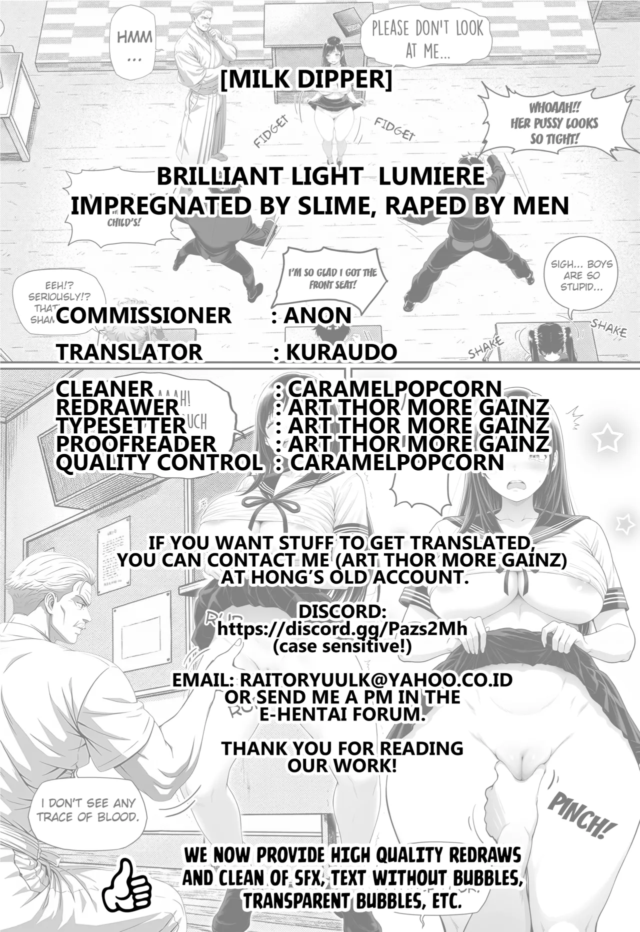 [Milk Dipper]Rankou Tenshi Lumiere ~ Suraimu wo Harama sa re Otoko-tachi ni Rinkan[English] [Kuraudo] Page 67