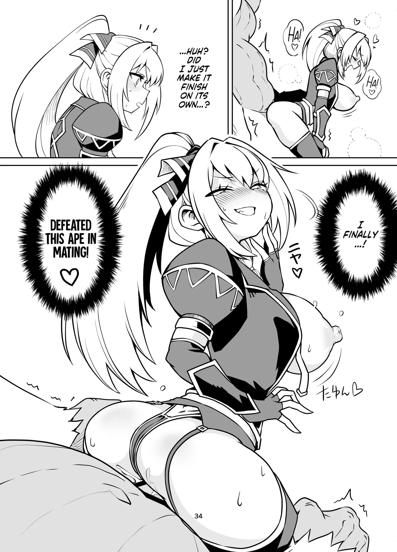 [Avocado Chaya (Yokoshima Koishi)]The Strongest Legend Rasta Hunter, Natasha-san, Suffers Yet Another Defeat Today After All-Out Mating with a Low-Tier Monster Conga(Monster Hunter Frontier) [English] [NudeSalad] [Digital] Page 33