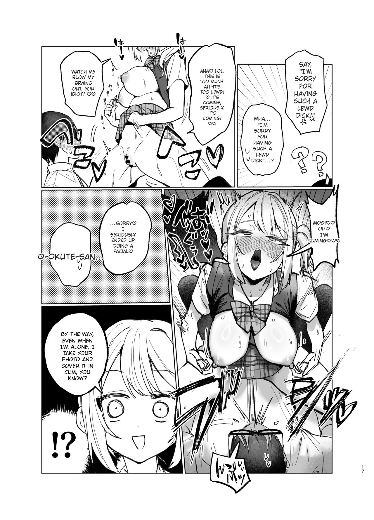 [Gakugakuya-san (Kutsukake)]Ryou Kataomoi ga Minoranai Gyaru-san wa Iramura Chikunii ga Tomaranai! 2[English] [AI Translated] [Digital] Page 17