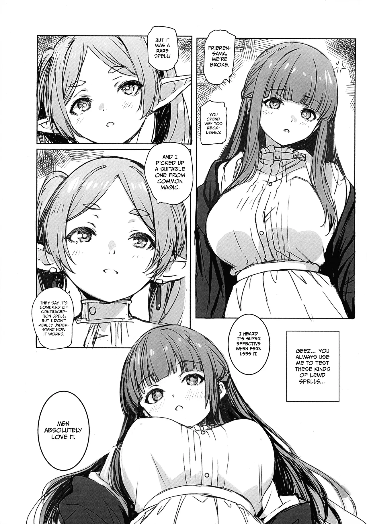 (C107) [Gyoukoushu (Gon., Kurosai)]Rogin o Kasegeru Mahou. | A magic spell that lets you earn money for travel.(Sousou no Frieren) [English] [Gagak_Ireng] Page 3
