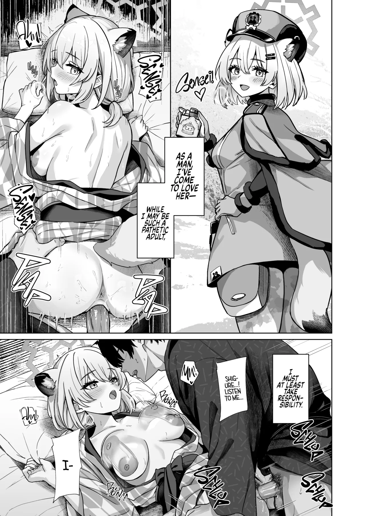 [BINZOKO (Shinomi)]Shigure wa Yuki o Torakashite | The Autumn Rain Melts The Snow(Blue Archive) [English] [Douzo Lad Translations + The White Line] [Digital] [Decensored] Page 20