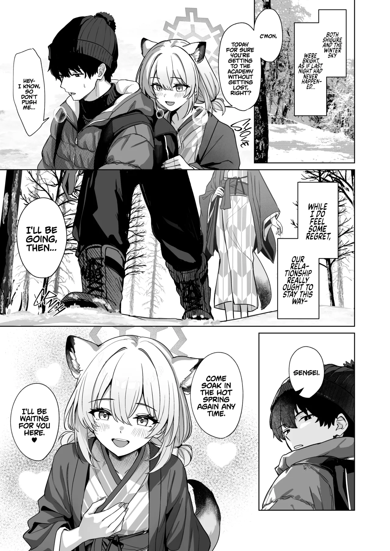 [BINZOKO (Shinomi)]Shigure wa Yuki o Torakashite | The Autumn Rain Melts The Snow(Blue Archive) [English] [Douzo Lad Translations + The White Line] [Digital] [Decensored] Page 24