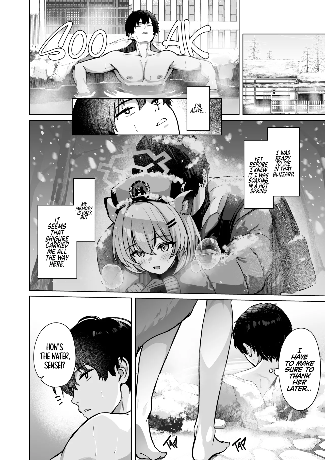 [BINZOKO (Shinomi)]Shigure wa Yuki o Torakashite | The Autumn Rain Melts The Snow(Blue Archive) [English] [Douzo Lad Translations + The White Line] [Digital] [Decensored] Page 3