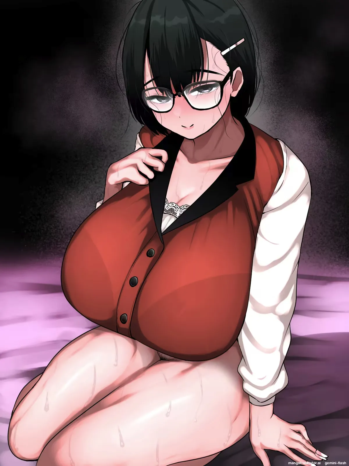 [Marimofu Extension (Marimofu)]Net de Shiriatta Jimi Megane Bakunyuu to Otomodachi Koubi Shichau Hanashi[English] Page 1