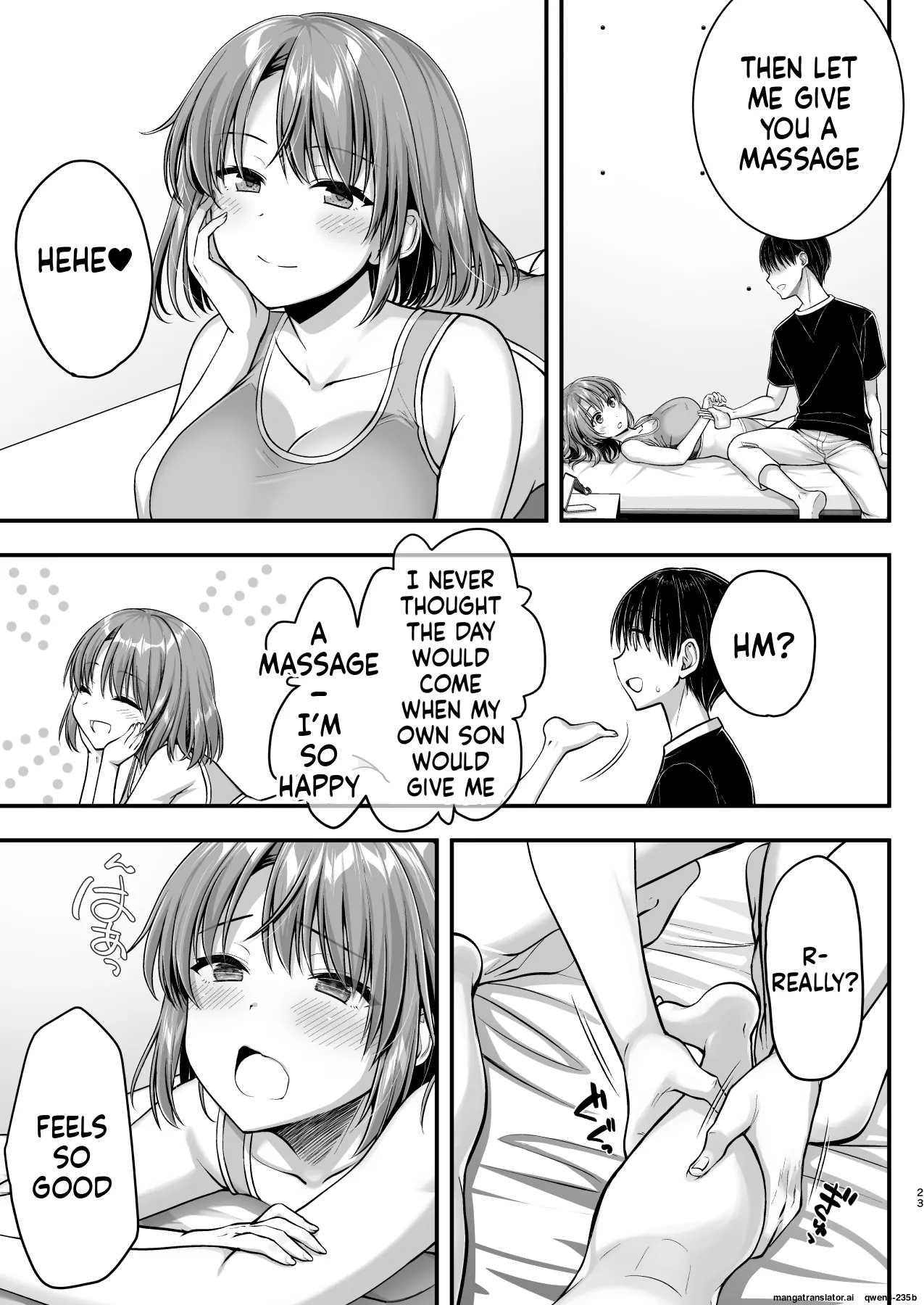 Kon'na Sukebena Karada de Hahaoya wa Muridaro! Muboubi sugiru Haha de Nuki makuru Hibi Remake[MTL] Page 23