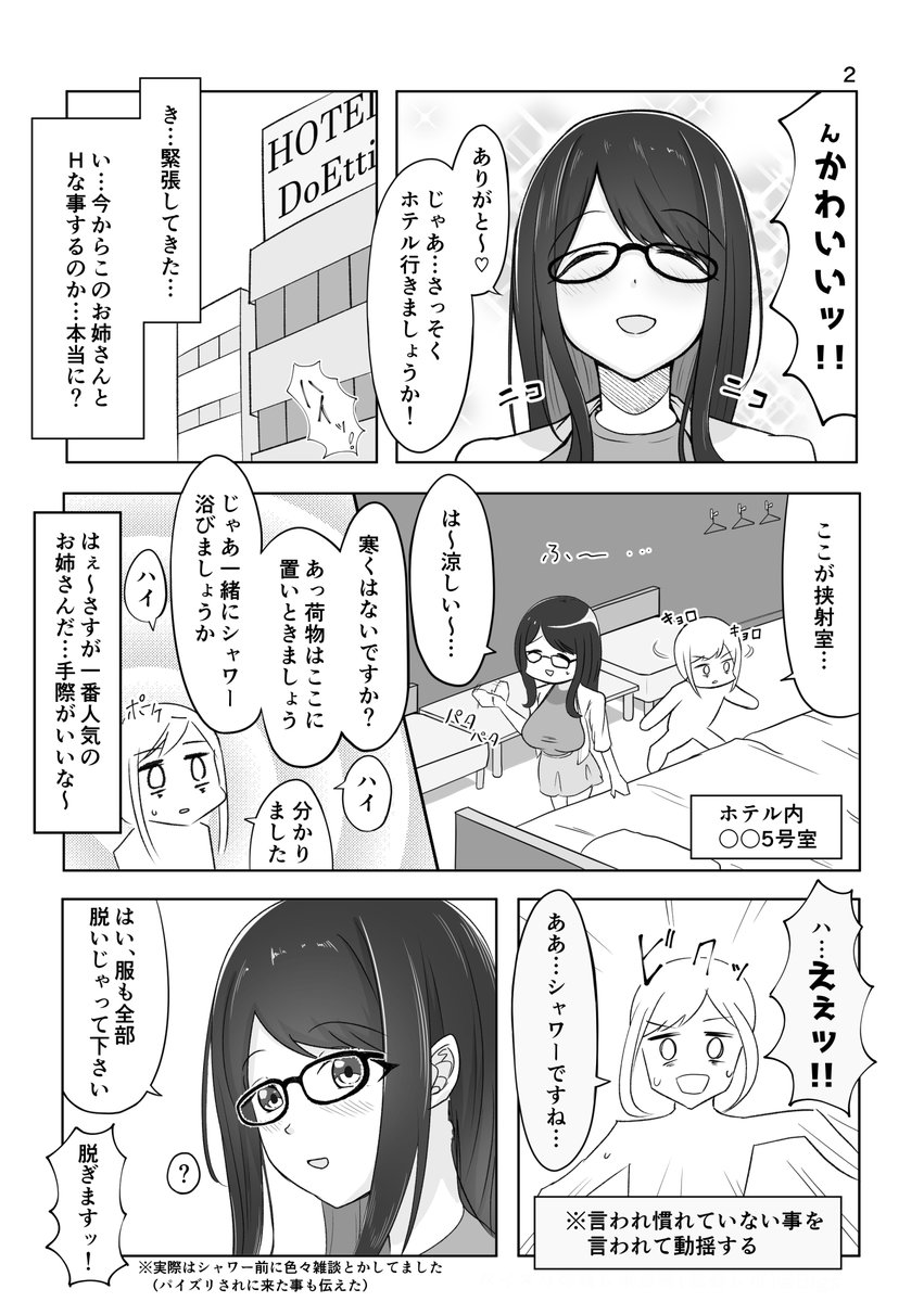 [bigs]Zurikichi Minarai ga G-cup Oneesan ni Paizuri Shite Moratta Repo Manga Page 2