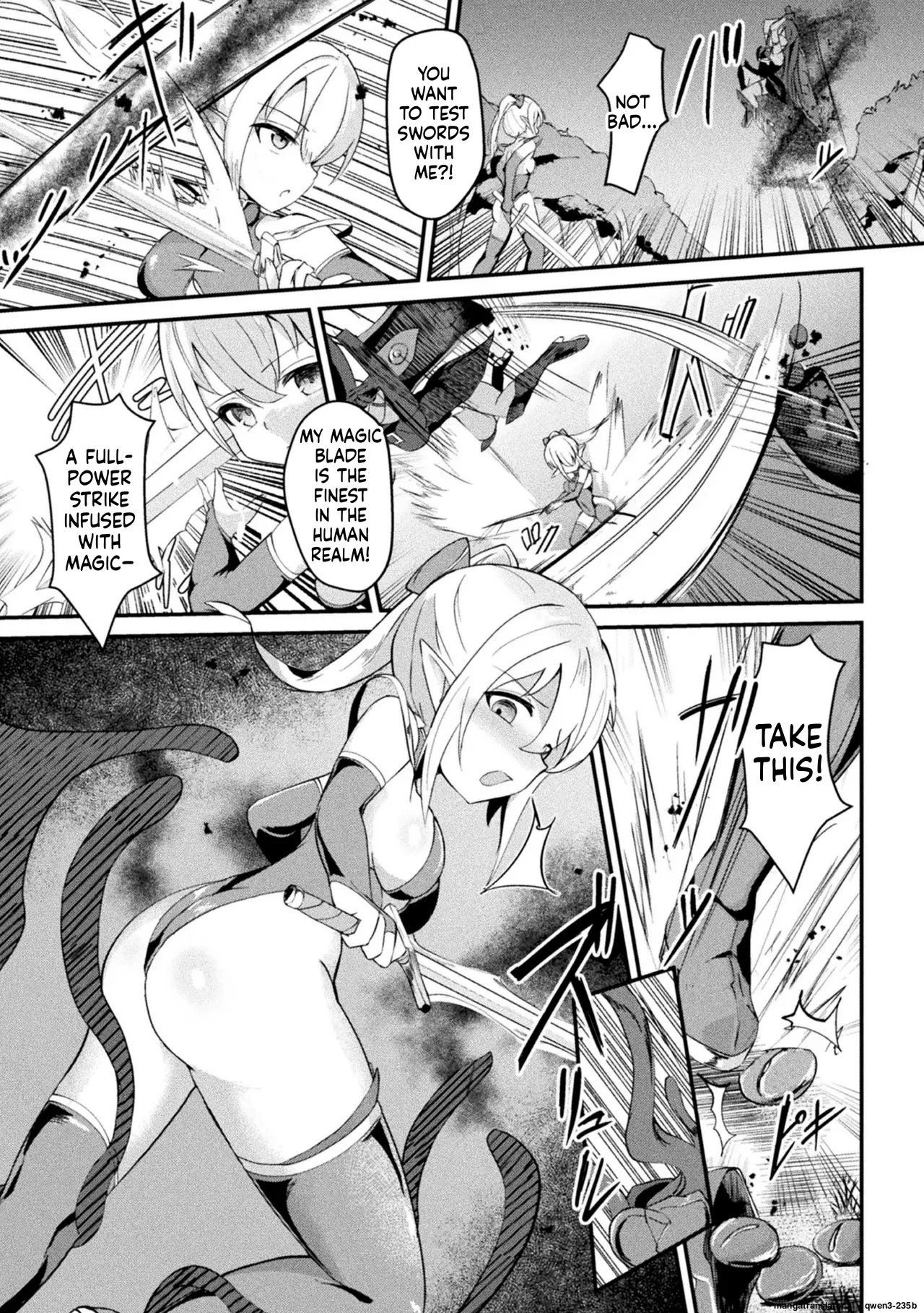 [Aoba Soyogi]Suigeki no Cattleya ~Midaresaku Naedoko no Elf Kenshi~(2D Comic Magazine Akuochi Shokushufuku Vol.1)  [Digital] (SCANMTL) Page 3