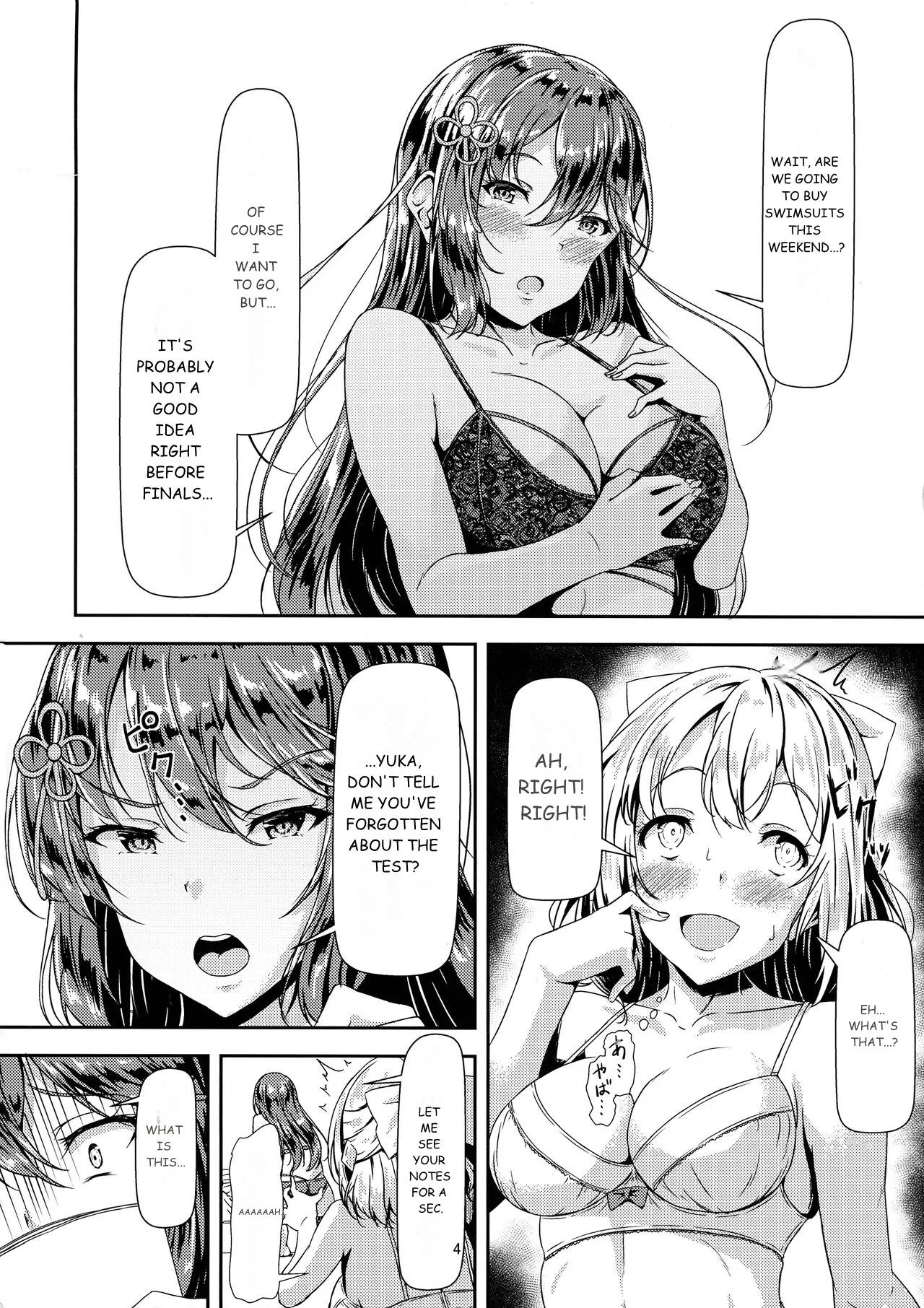 (C101) [Hotel St. Croix (sankurowa)]Kurokami LONG Futanari-chan to Jyunai SEX ga Shitaii! Part II[English] Page 4