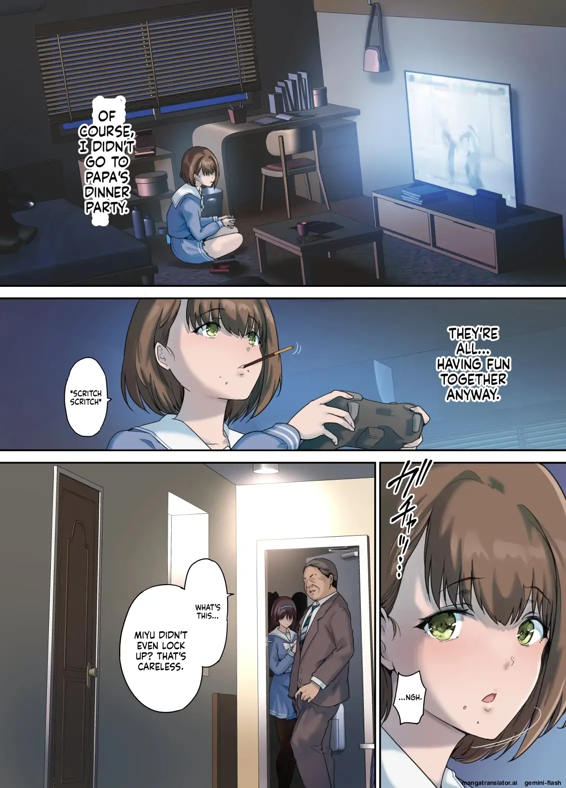 [Kisei Toukyoku (Richard Bahman)]Daddy's Bedroom is a Hangout For His Daughter's Friends 4: Breeding[English] [MTL] Page 15