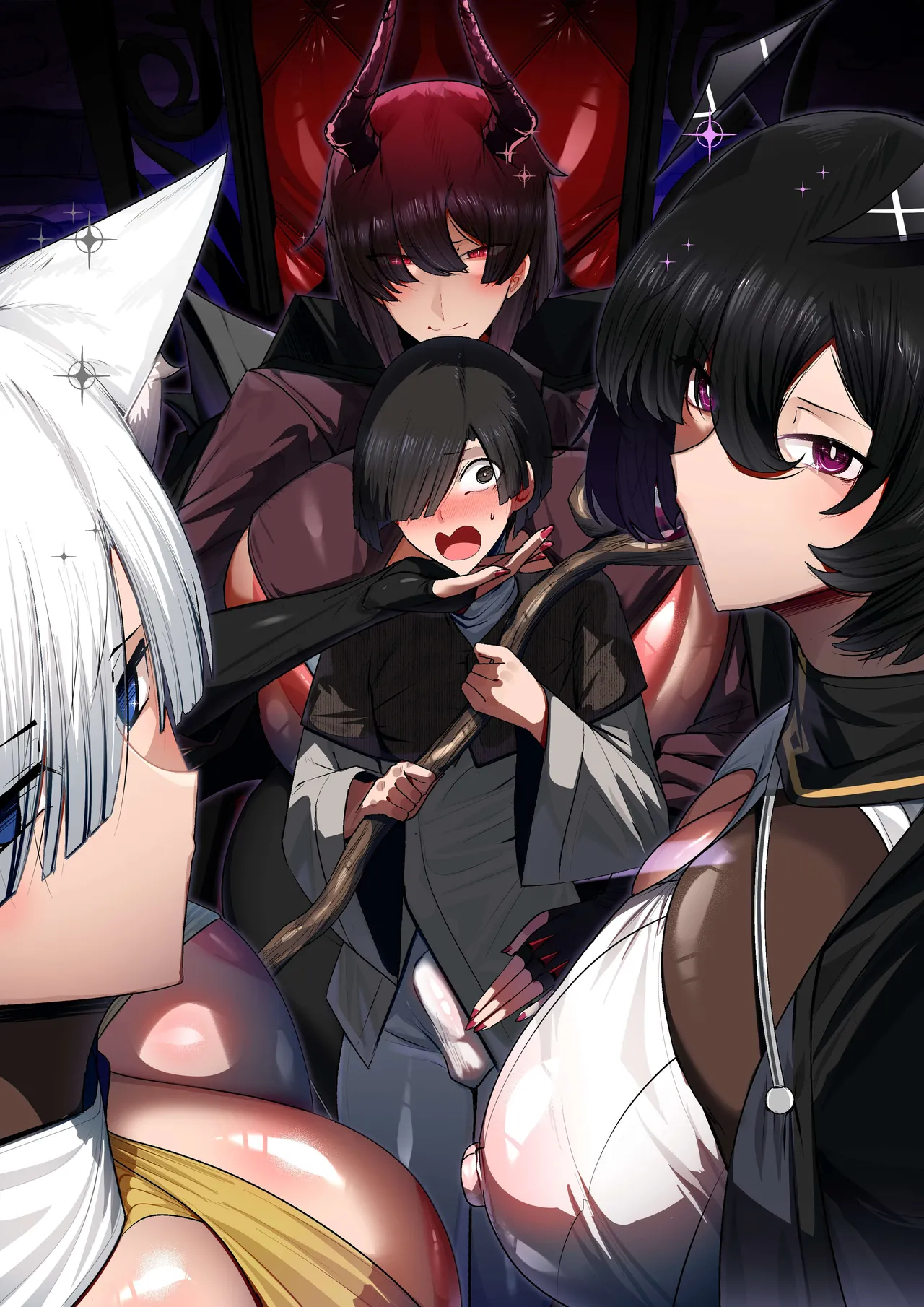 [Palace Village Ke (Bigshine)]Mazoku no Ouji-sama ♀ ni Hirowareta Ningen-kun, Jinsei Ittai Dou Natta!? + Omake[Chinese] [白云岩个人机翻] [Digital] Page 61