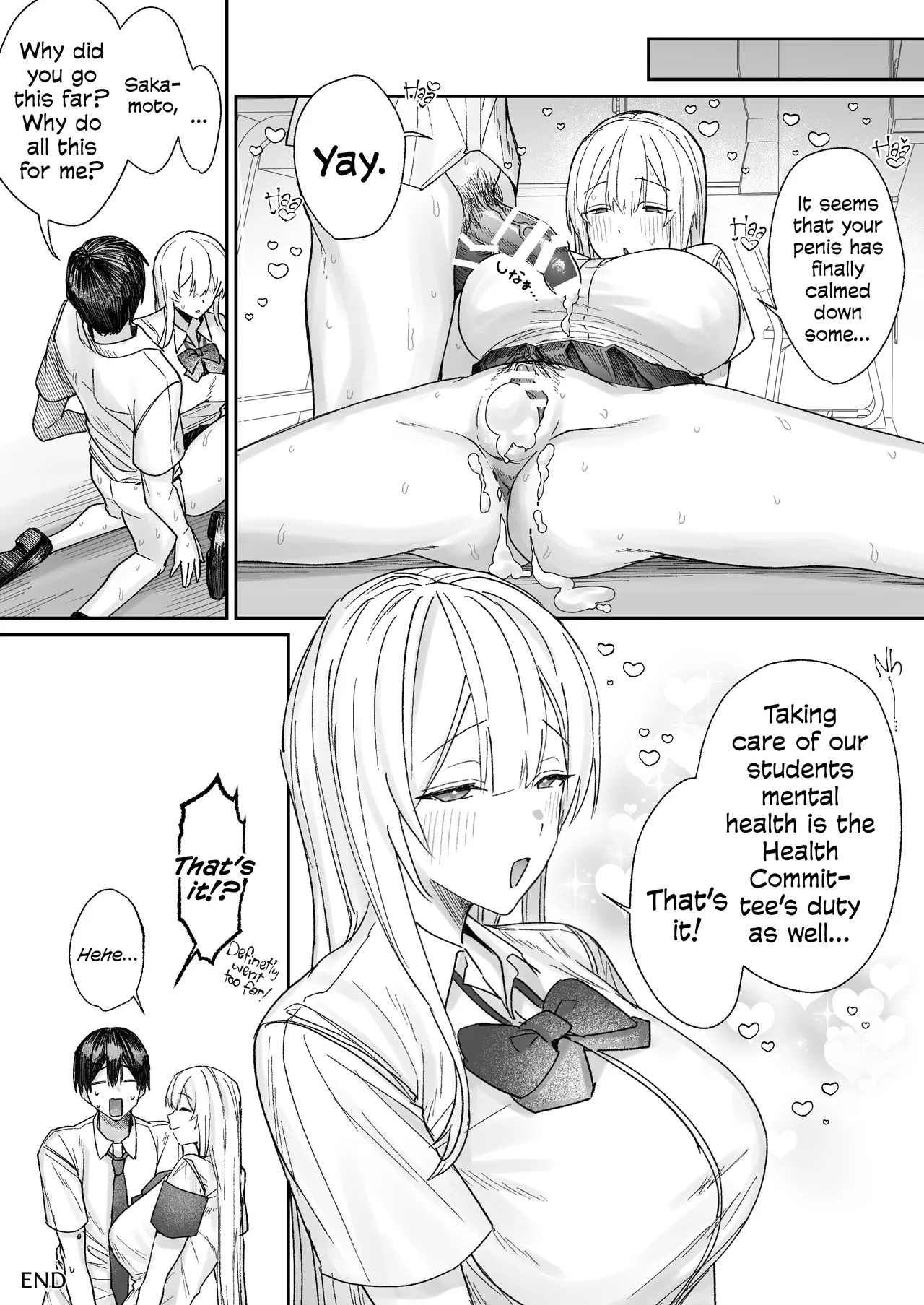 [Getsumatsu (Shuumatsu)]Seiso-kei Hoken Iin wa Ijou ni Yasashii | That Playful Health Committee Member Is Weirdly Kind[English] [Cookie Cruncher] Page 34