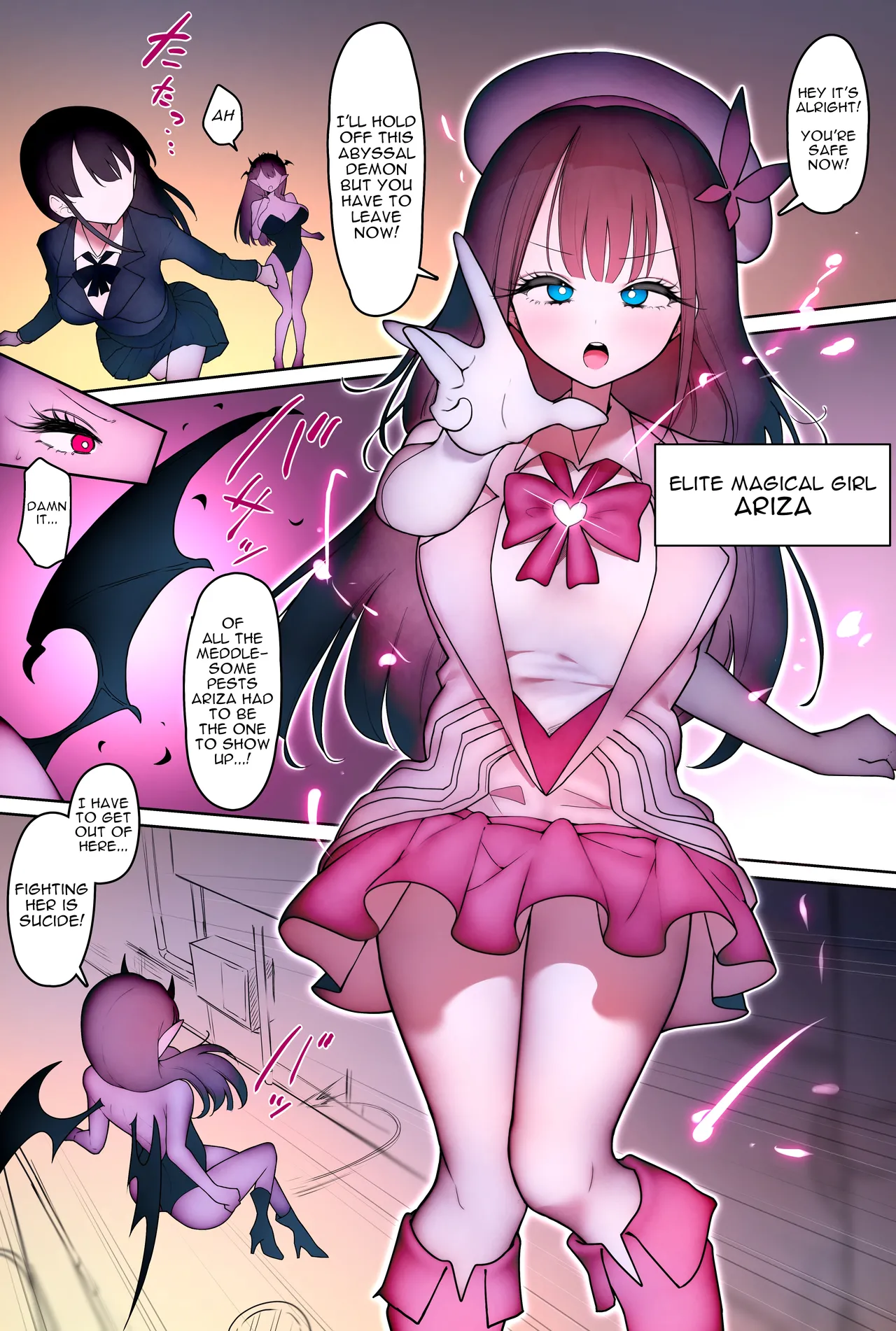 [W]Mahou Shoujo Aariza ~Chijoku Mazo-ka Choukyou ni Ochiru Seigi no Hiroin~ | Magical Girl Ariza 〜The Heroine of Justice Falls to Humiliating Masochistic Training〜[English] Page 3